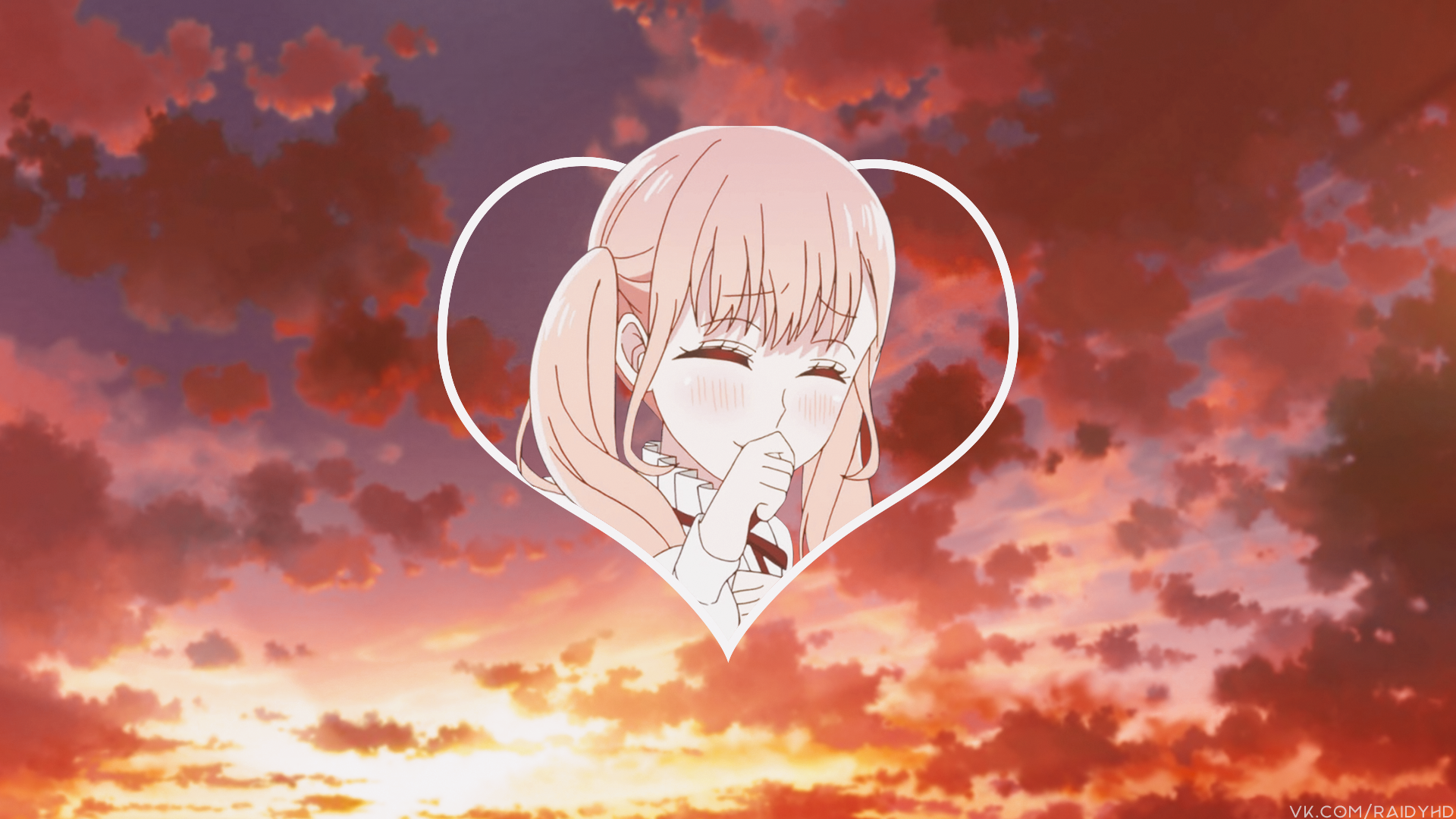 Wallpaper, anime girls, picture in picture, Koi to Uso, Sanada Lilina, Raidy HD 1920x1080