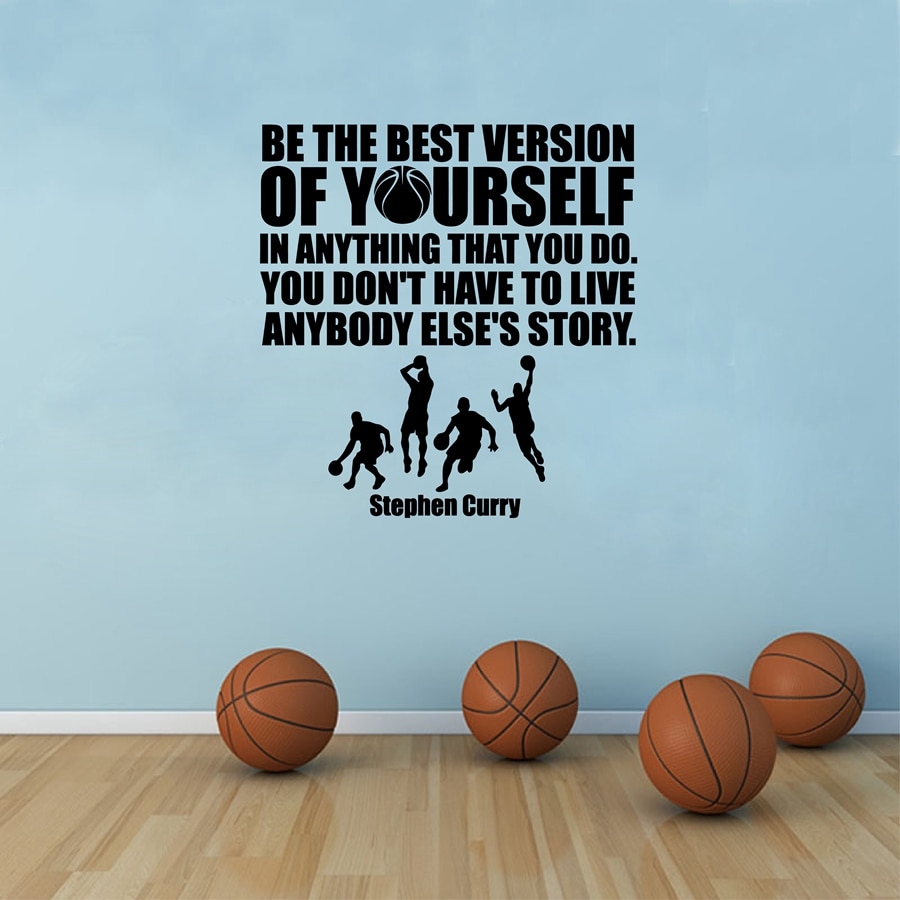 Stephen Curry Quotes Vinyl Wall Sticker Decals Sports Basketball Players Inspirational Saying Art Decls For Home Decoration. sticker black. sticker clocksticker lot