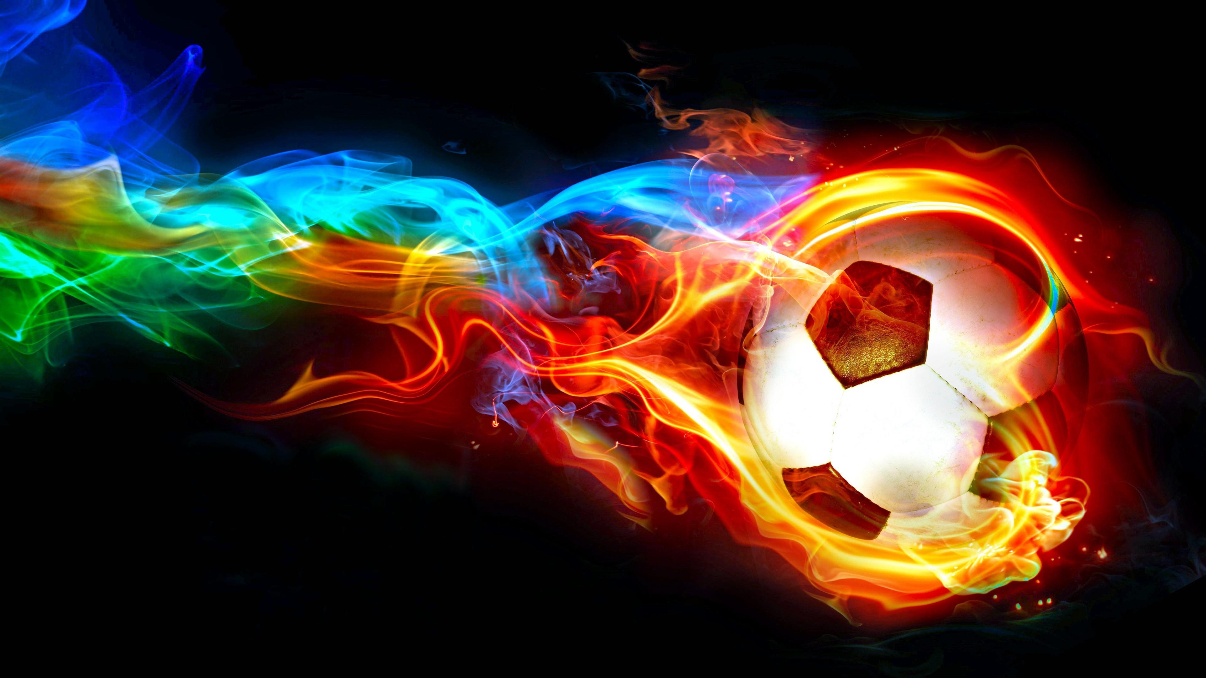 Soccer Ball On Fire Wallpaper