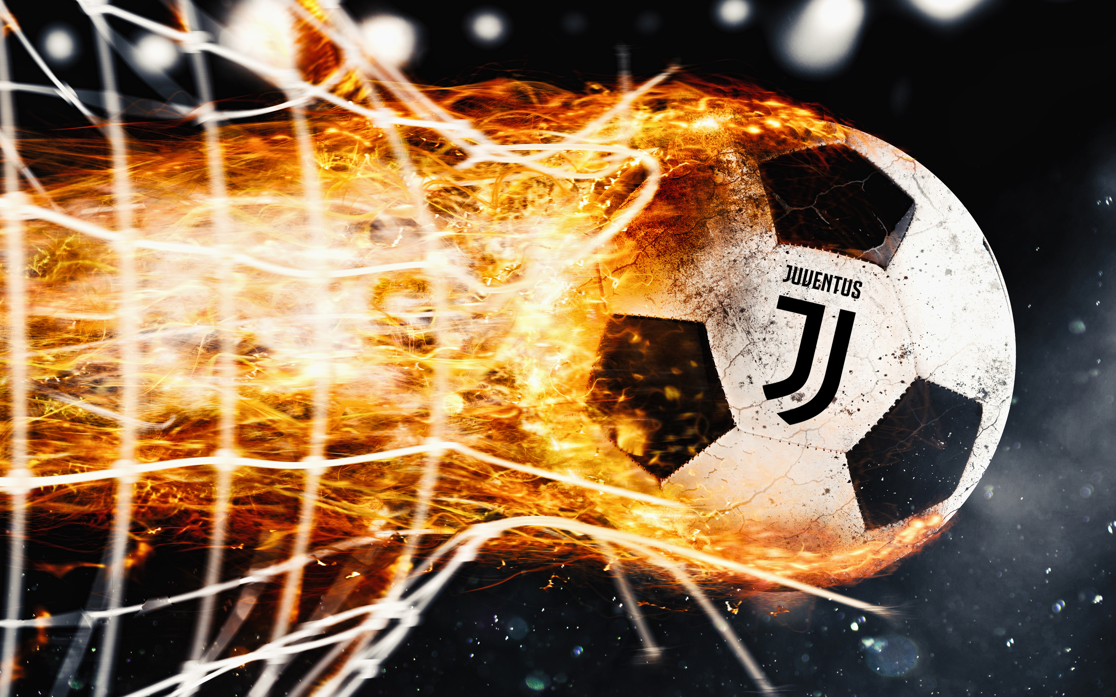 flaming soccer ball wallpaper