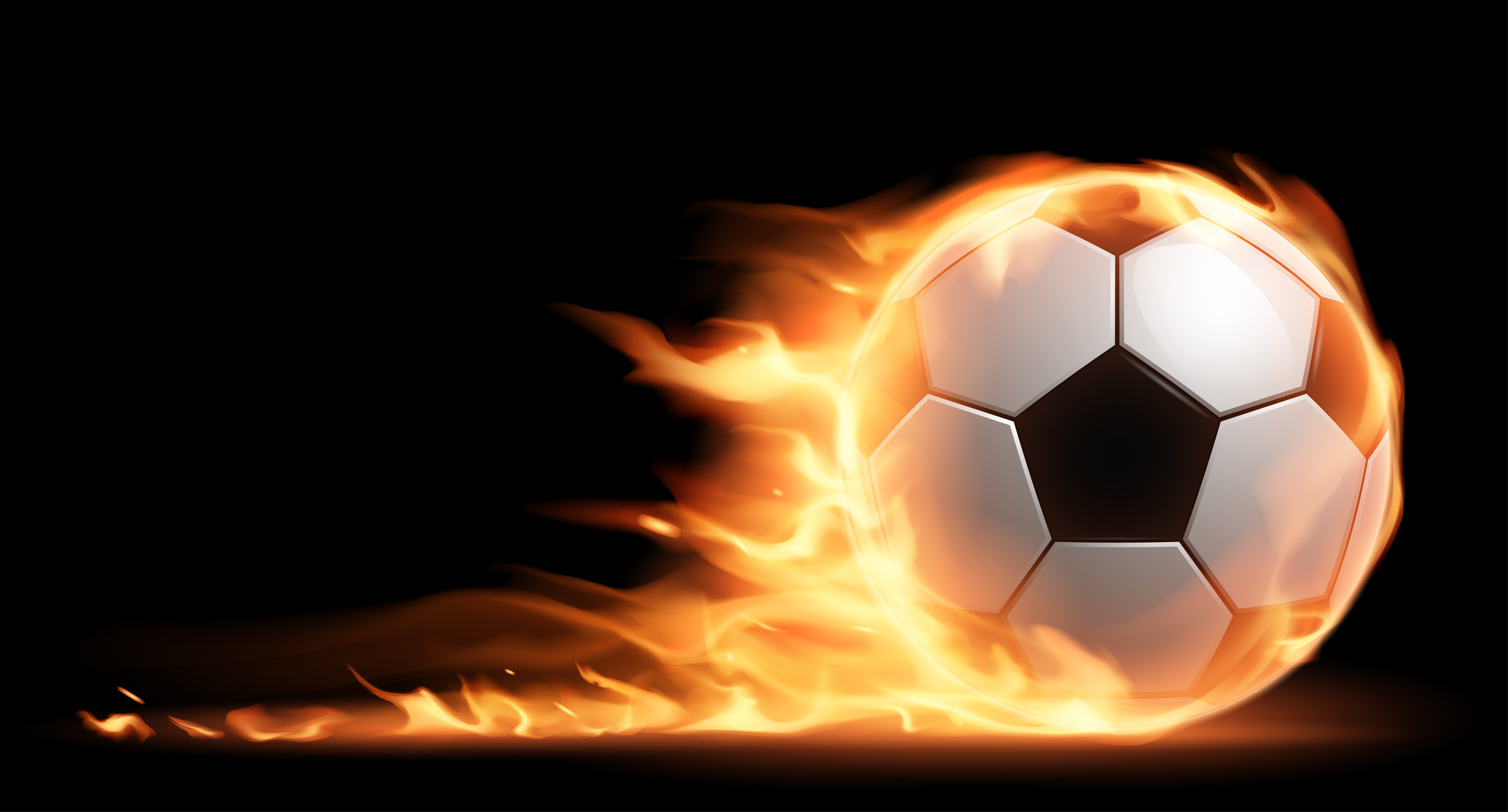Picture of Soccer Balls on Fire in High Resolution Wallpaper. Wallpaper Download. High Resolution Wallpaper