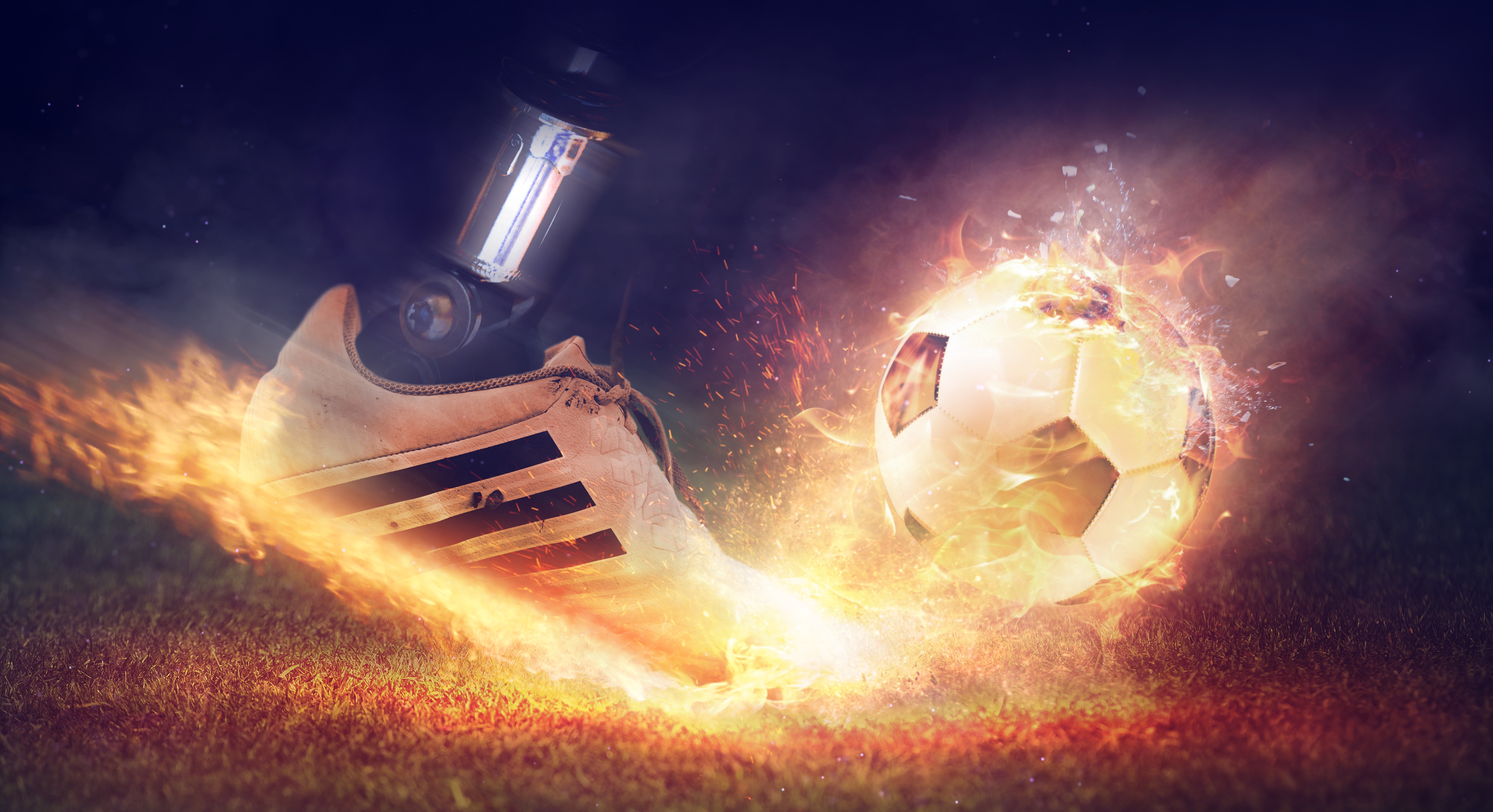 Football Shoe Fire Smoke 5k, HD Sports, 4k Wallpaper, Image, Background, Photo and Picture