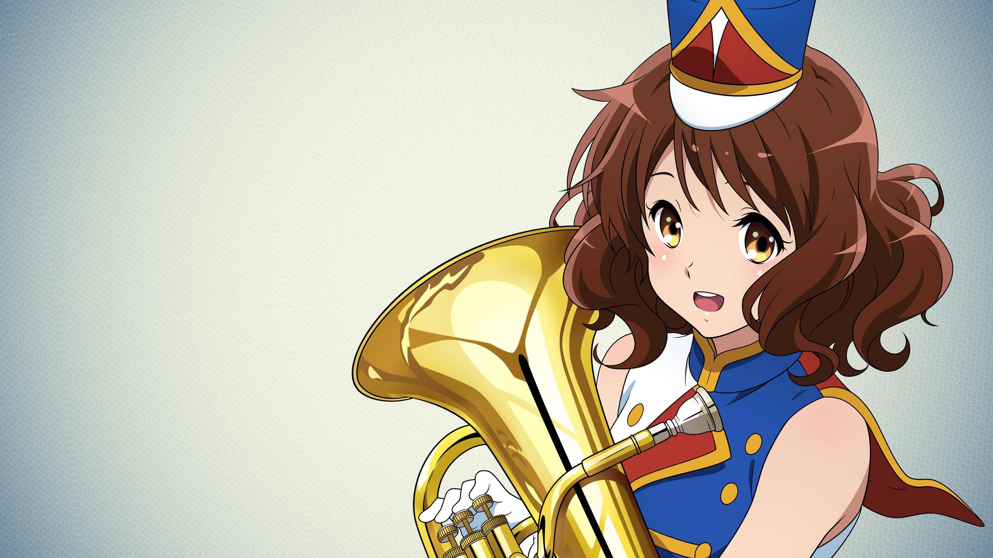 Wallpaper, illustration, anime, cartoon, hibike euphonium, Oumae Kumiko, mangaka 3456x1944