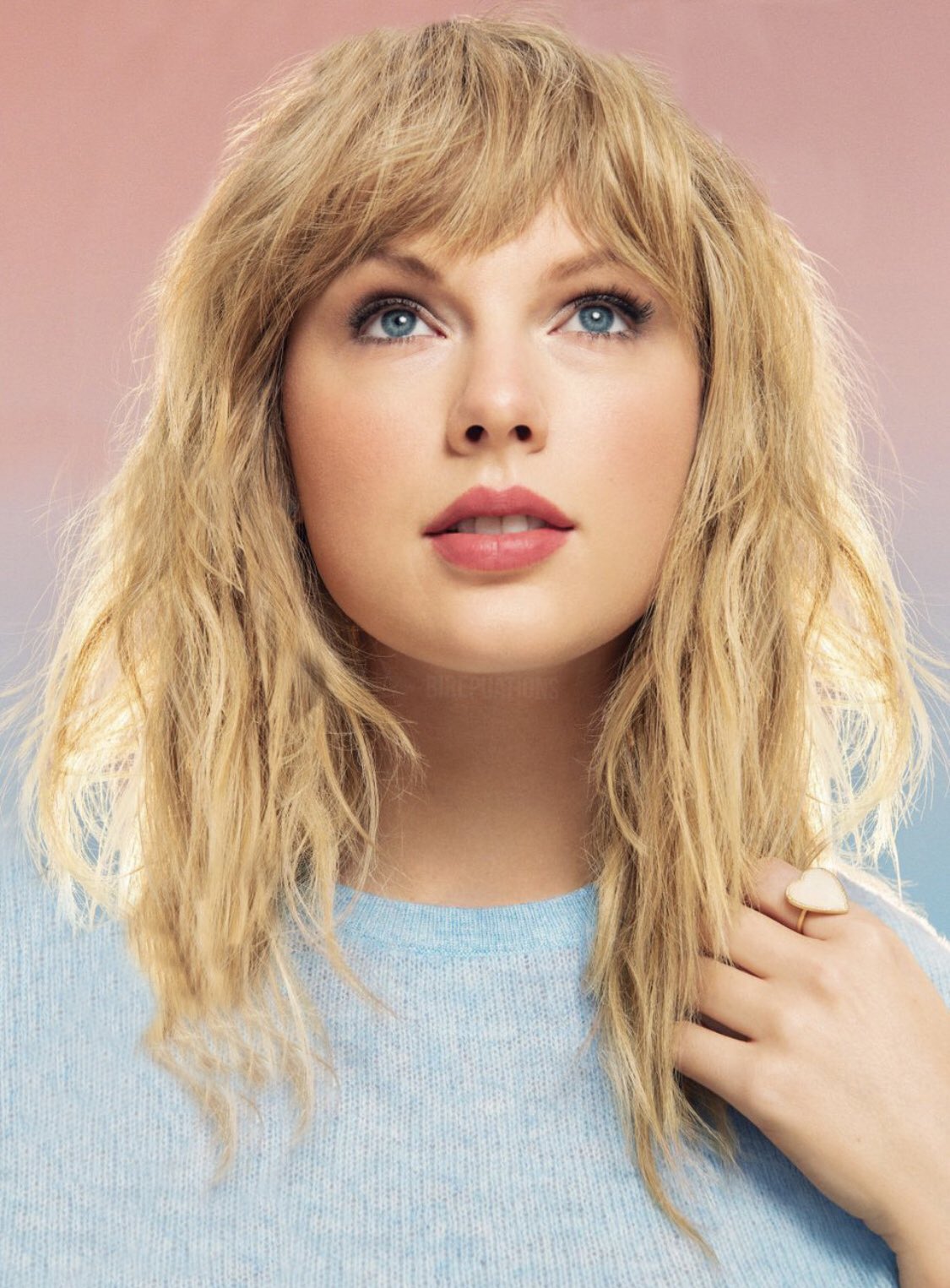 Wallpaper, Taylor Swift, women, singer, blonde, blue eyes, gradient, simple background 1125x1525