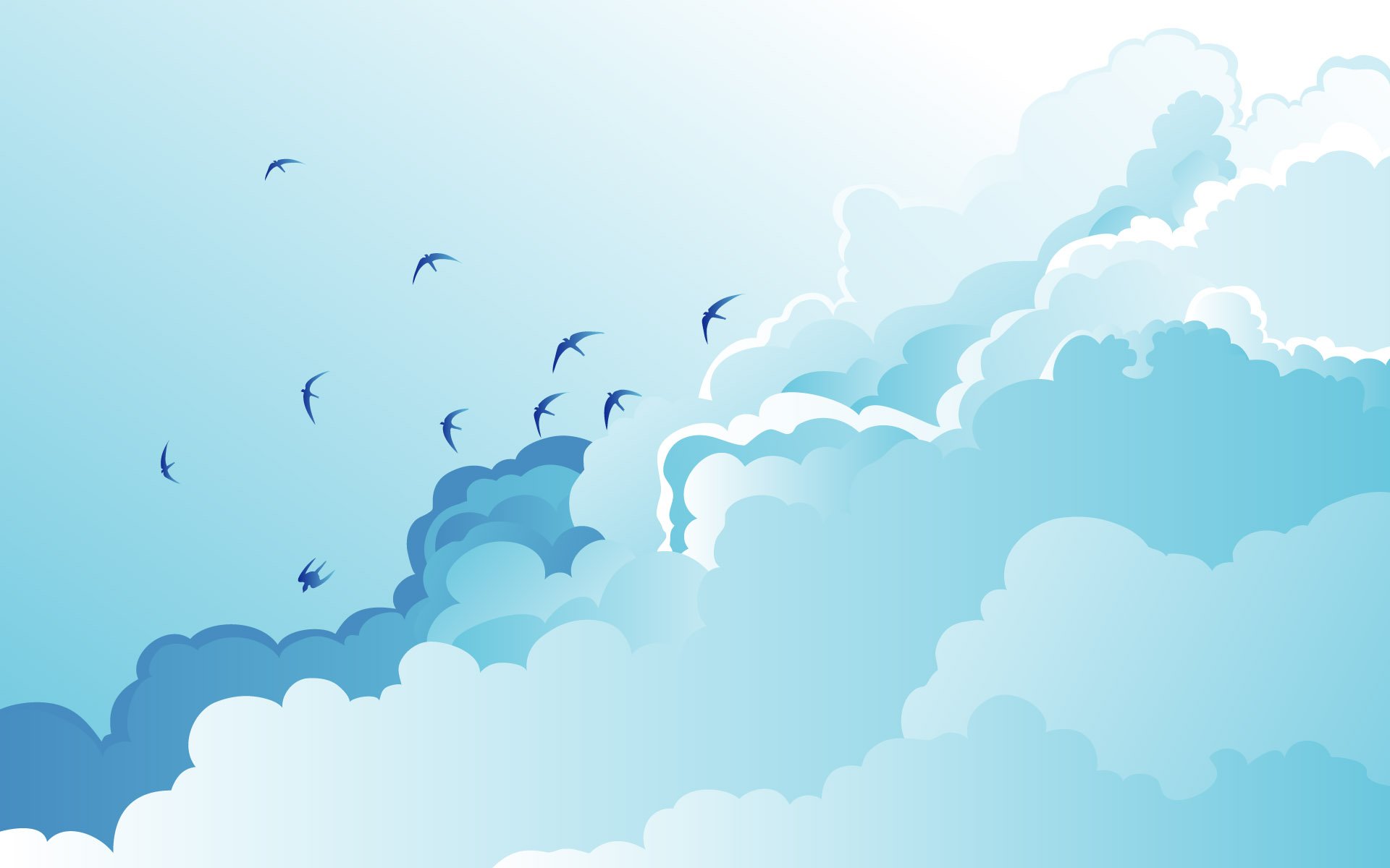 Cloud Birds desktop PC and Mac wallpaper
