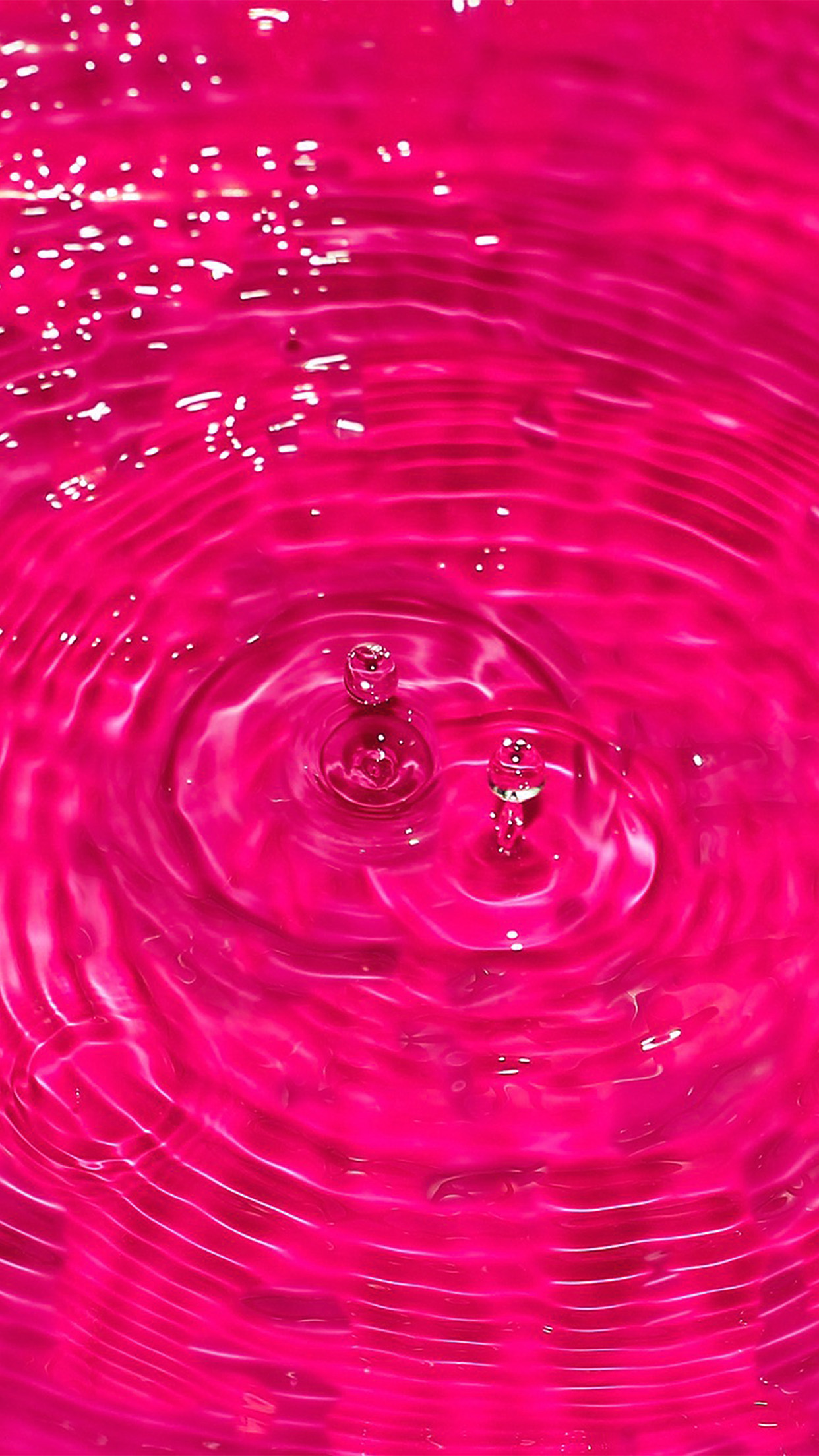 iPhone X wallpaper. water drop wave pattern nature pink