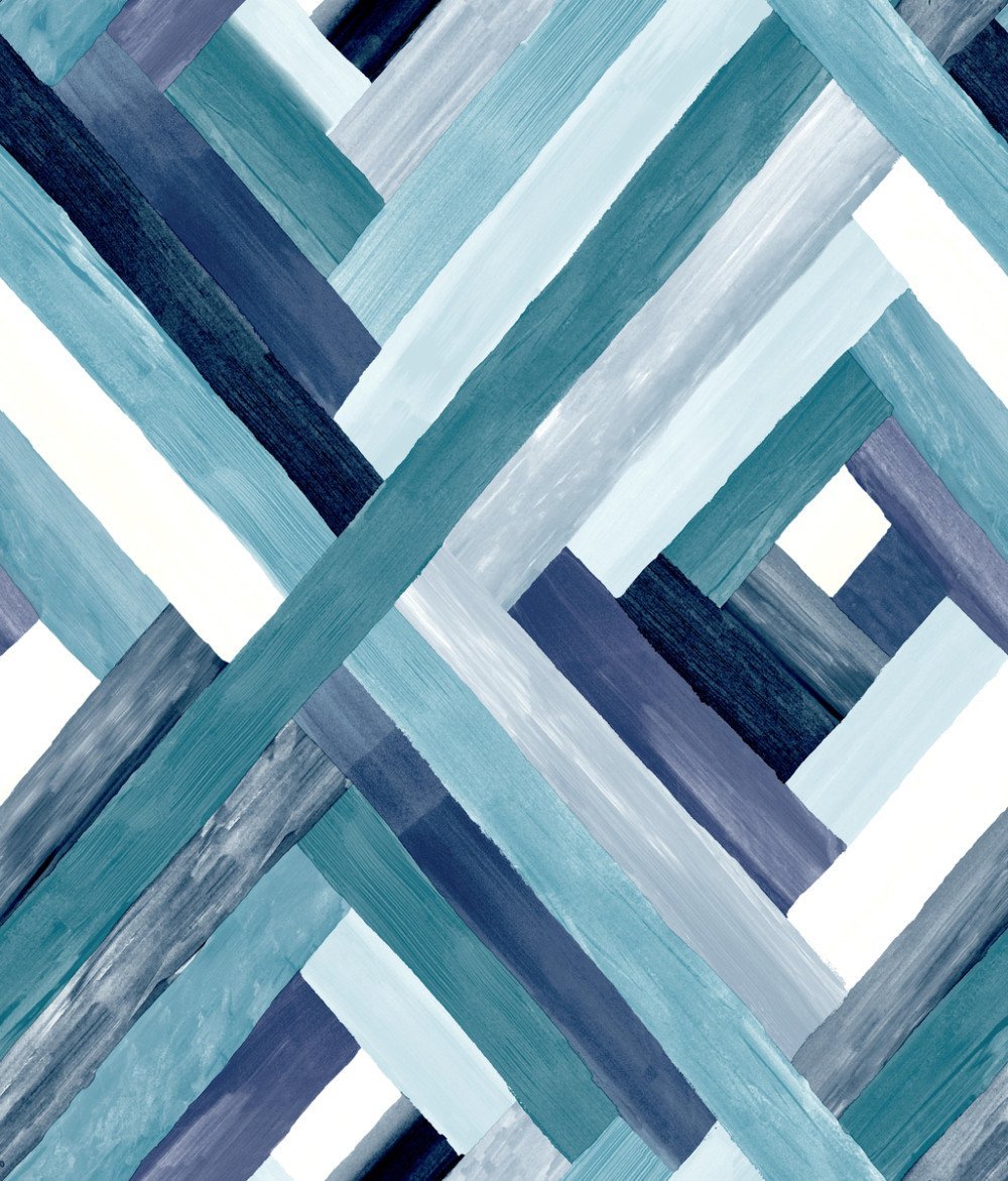 Wynwood Geometric Wallpaper in Blue from the Modern Art Collection by