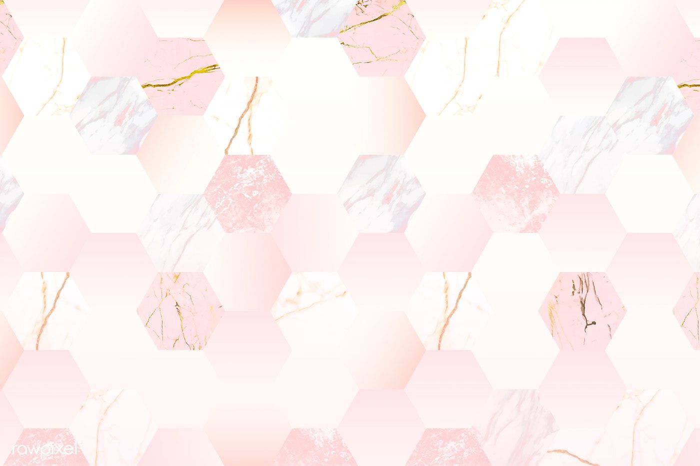 Pink feminine hexagon geometric background vector. free image by rawpixel.com / manotang. Geometric background, Vector free, Geometric poster