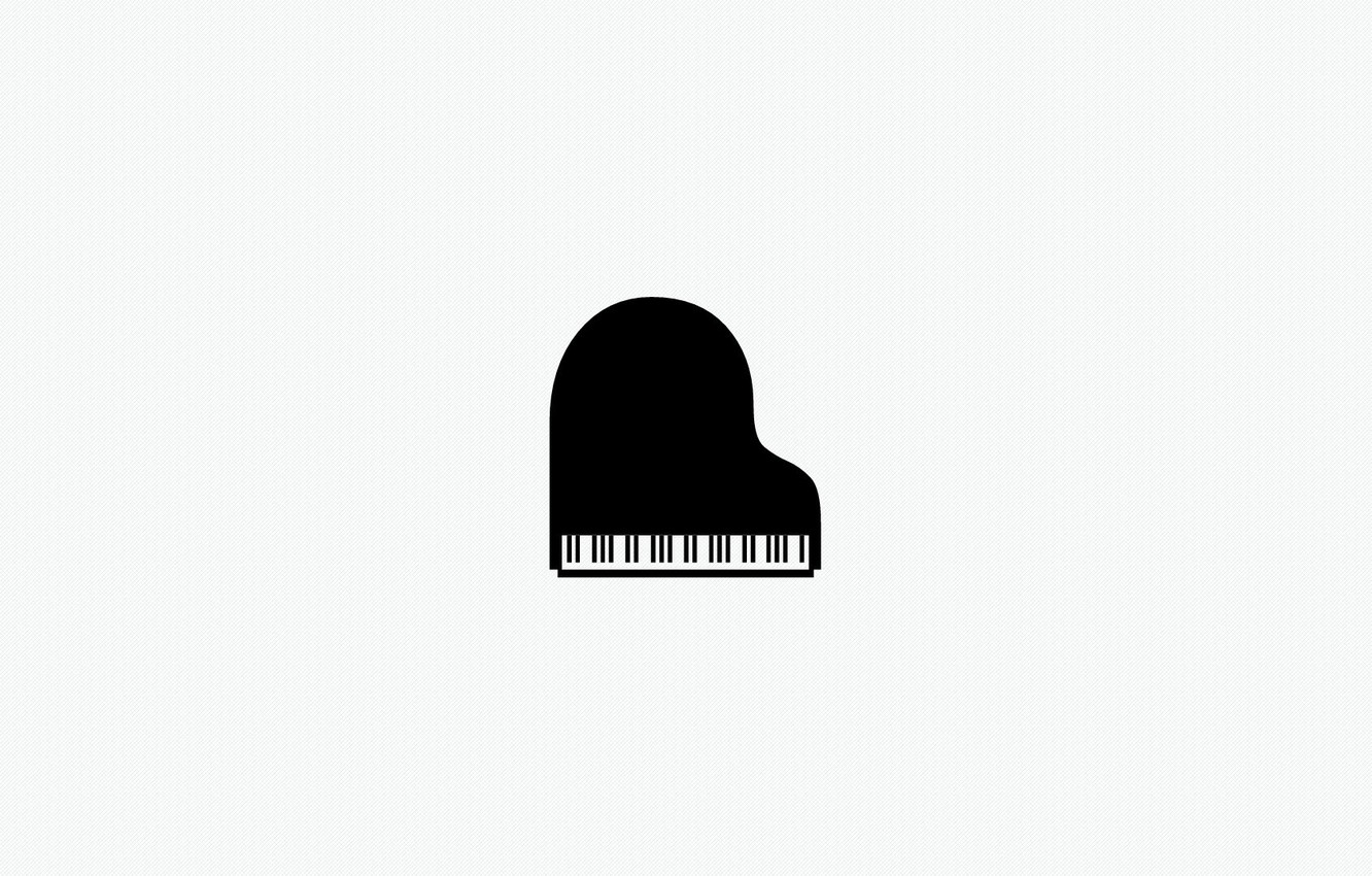 Wallpaper background, minimalism, Music, piano image for desktop, section минимализм