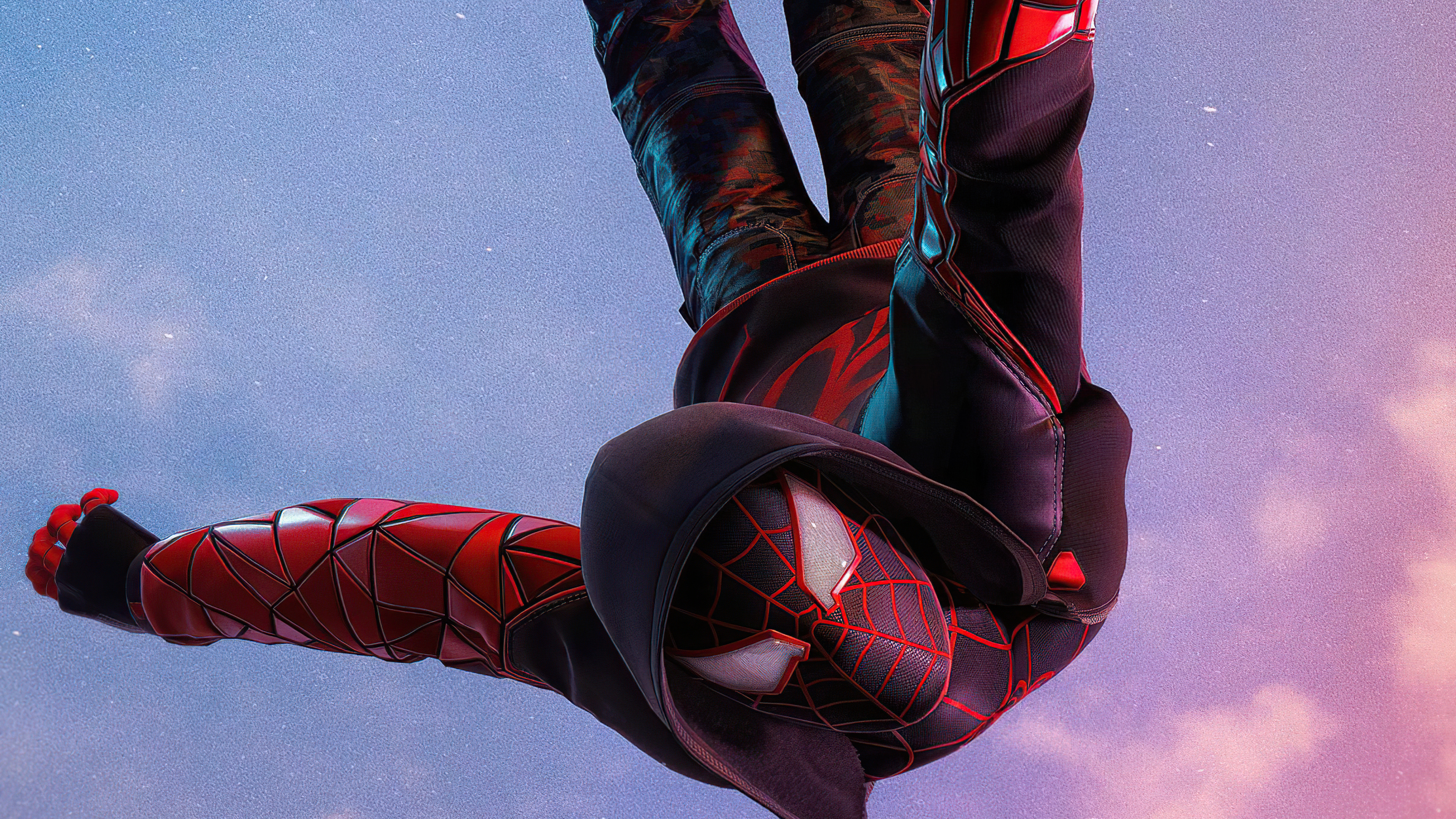 Wallpaper 4k Miles Morales Ps5 Spiderman Jump 4k Wallpaper