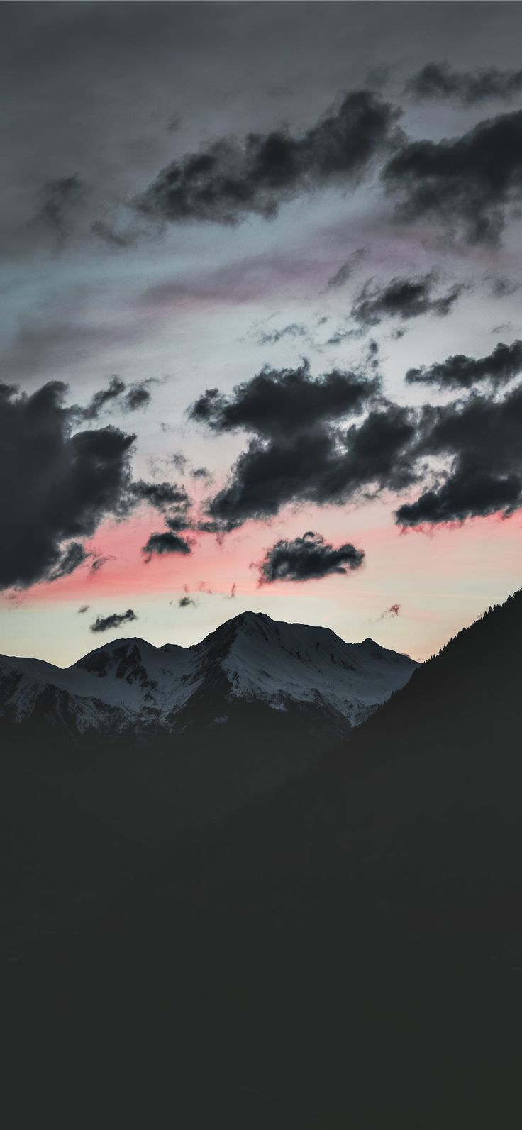 silhouette of mountain under cloudy sky. Sky aesthetic, Sky, Mountain wallpaper