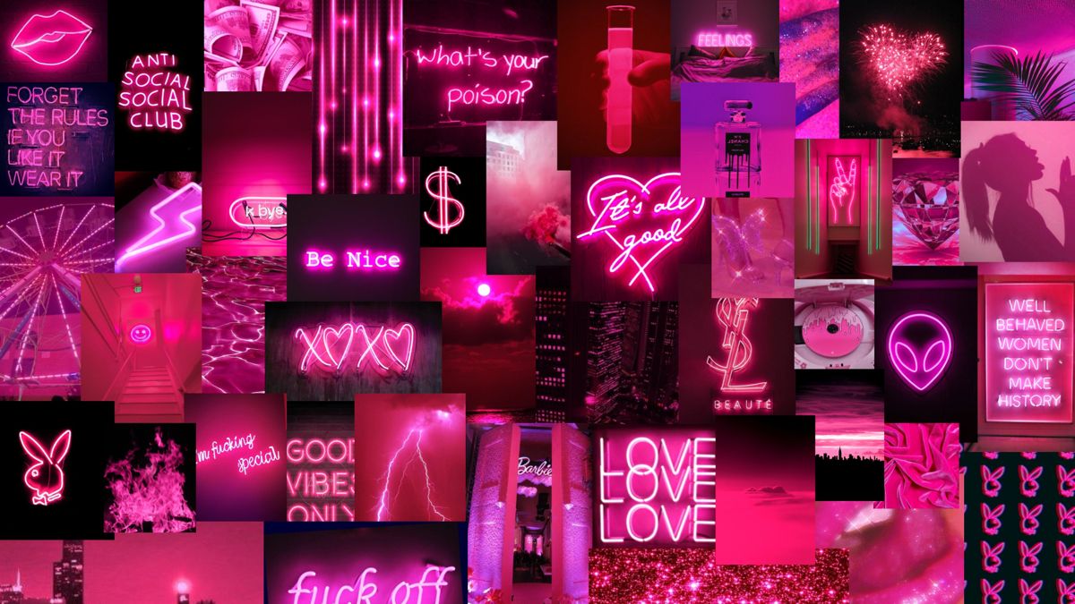 Neon Pink Aesthetics Wallpapers posted by Sarah Simpson.