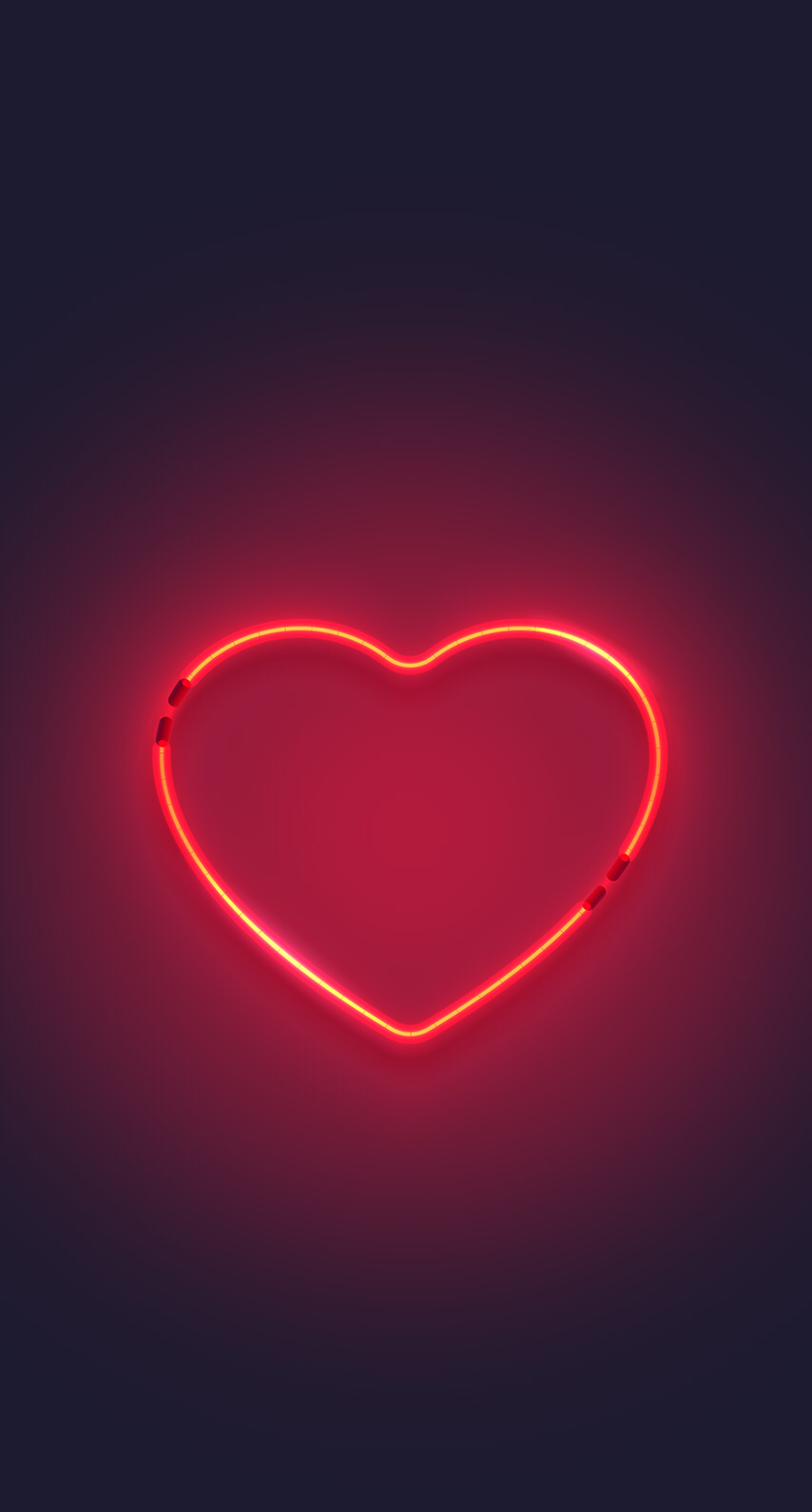 iPhone Neon Hearts Wallpaper