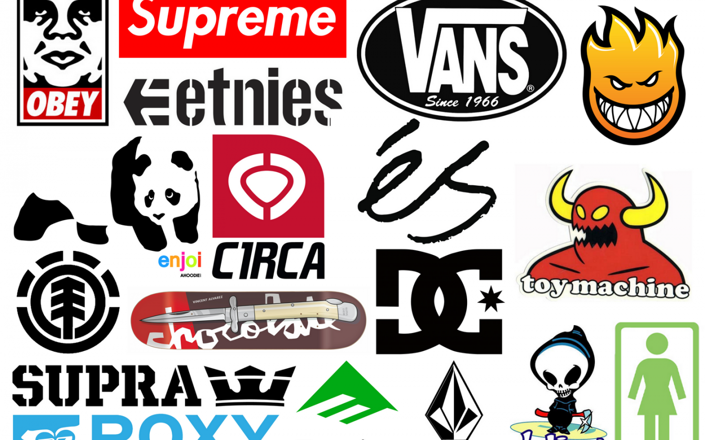 skateboard logos wallpaper