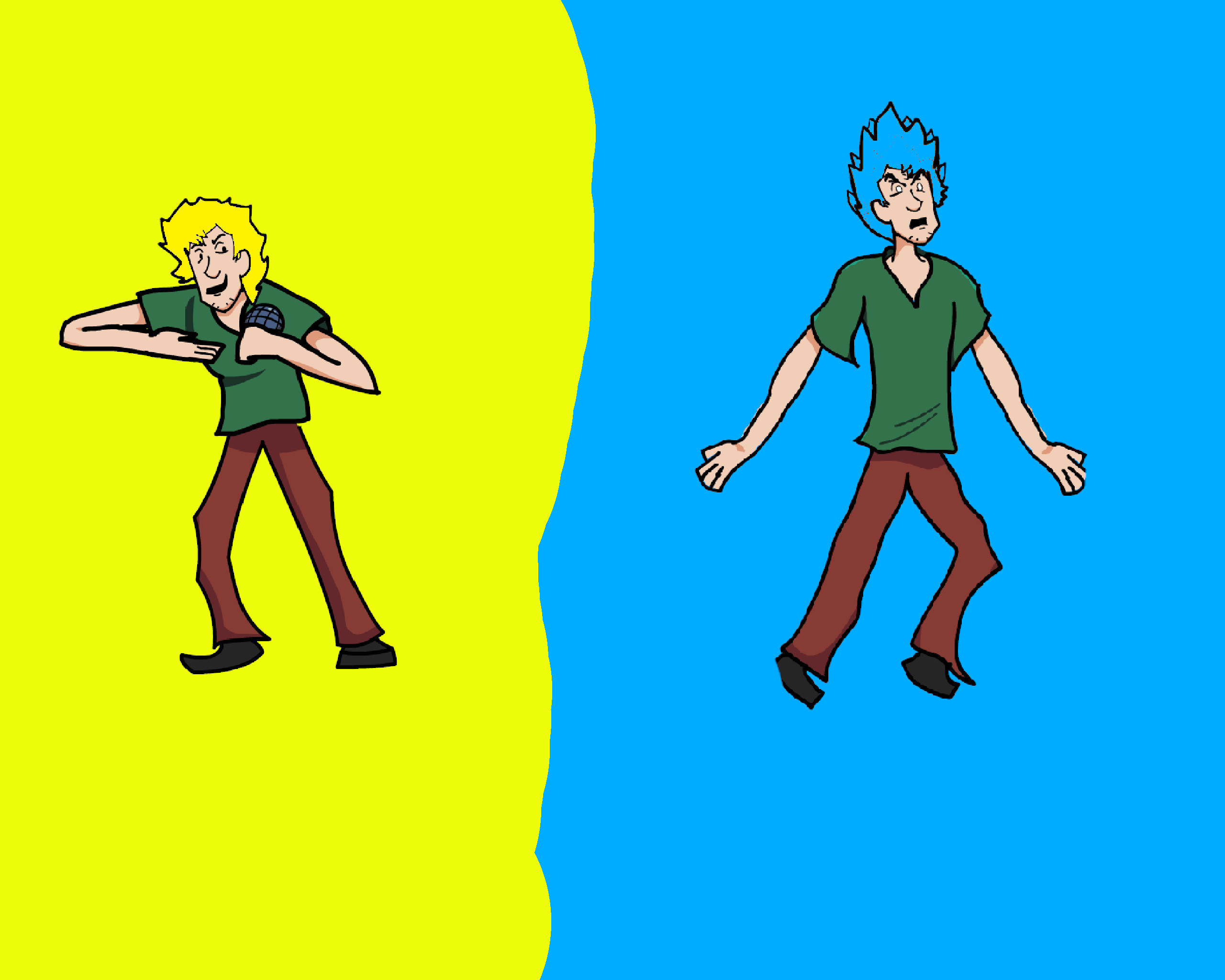 Shaggy Super Saiyan Hair Colors [Friday Night Funkin'] [Mods]