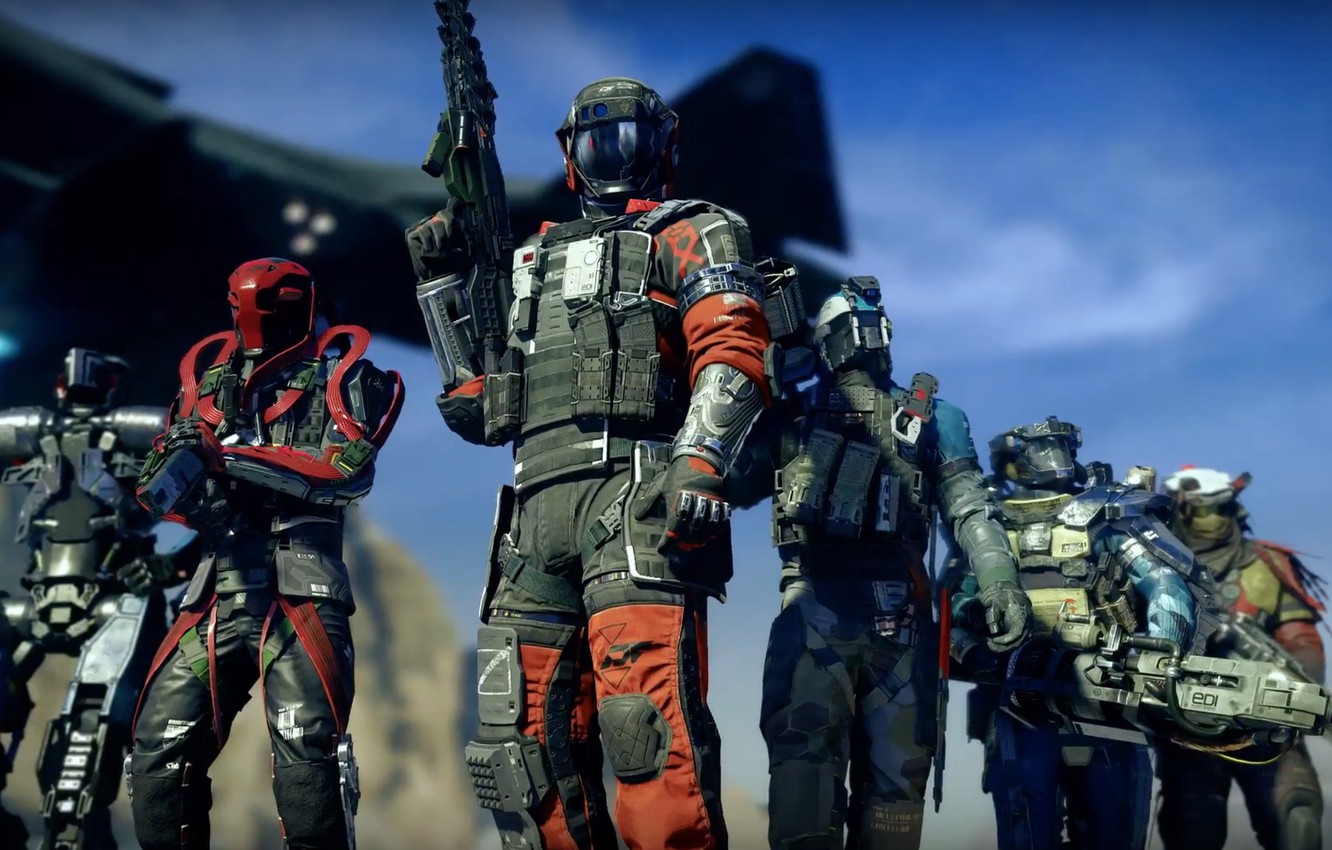 Wallpaper gun, game, weapon, Call Of Duty, multiplayer, suit, machine gun, heavy weapon, Call Of Duty Infinite Warfare image for desktop, section игры