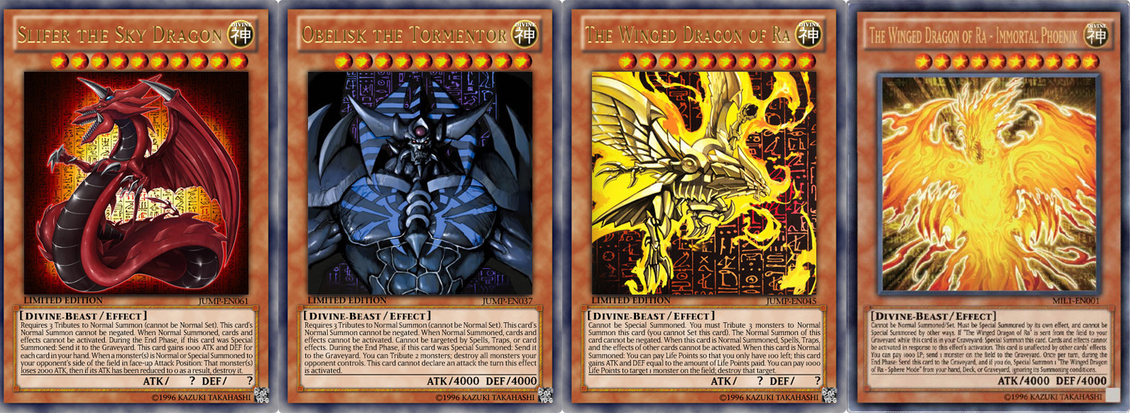 ColorDrake Commissions Close  The Three Egyptian God Cards YUGIOH  Slifer