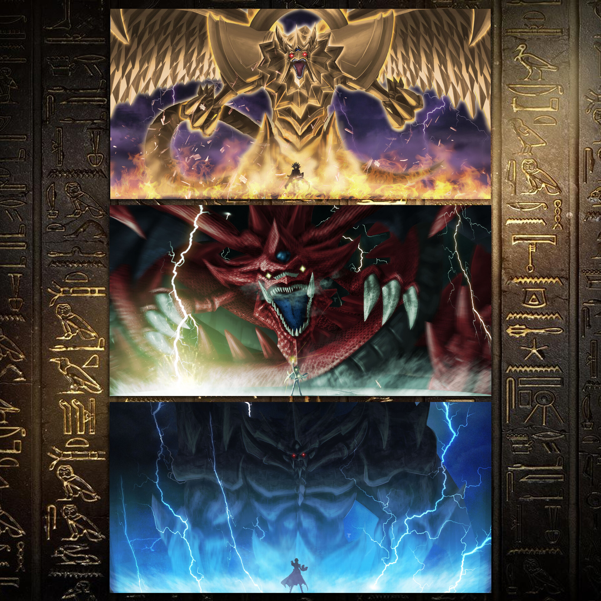 Egyptian God Cards Osiris YuGiOh Winged Dragon Of Ra PNG Clipart Blue  Dragon Computer