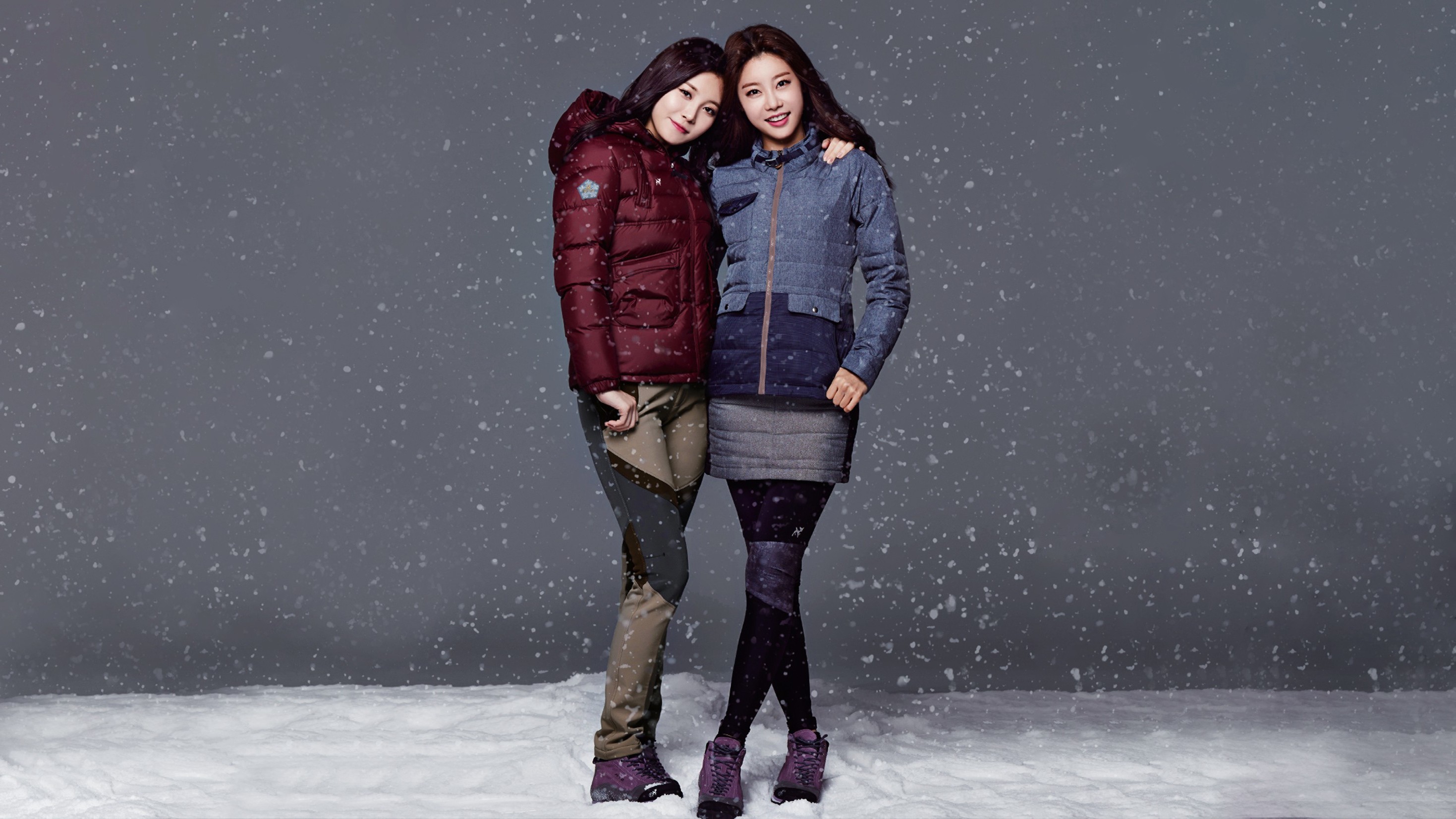 women, Asian, Winter, Snow, Korean Wallpaper HD / Desktop and Mobile Background
