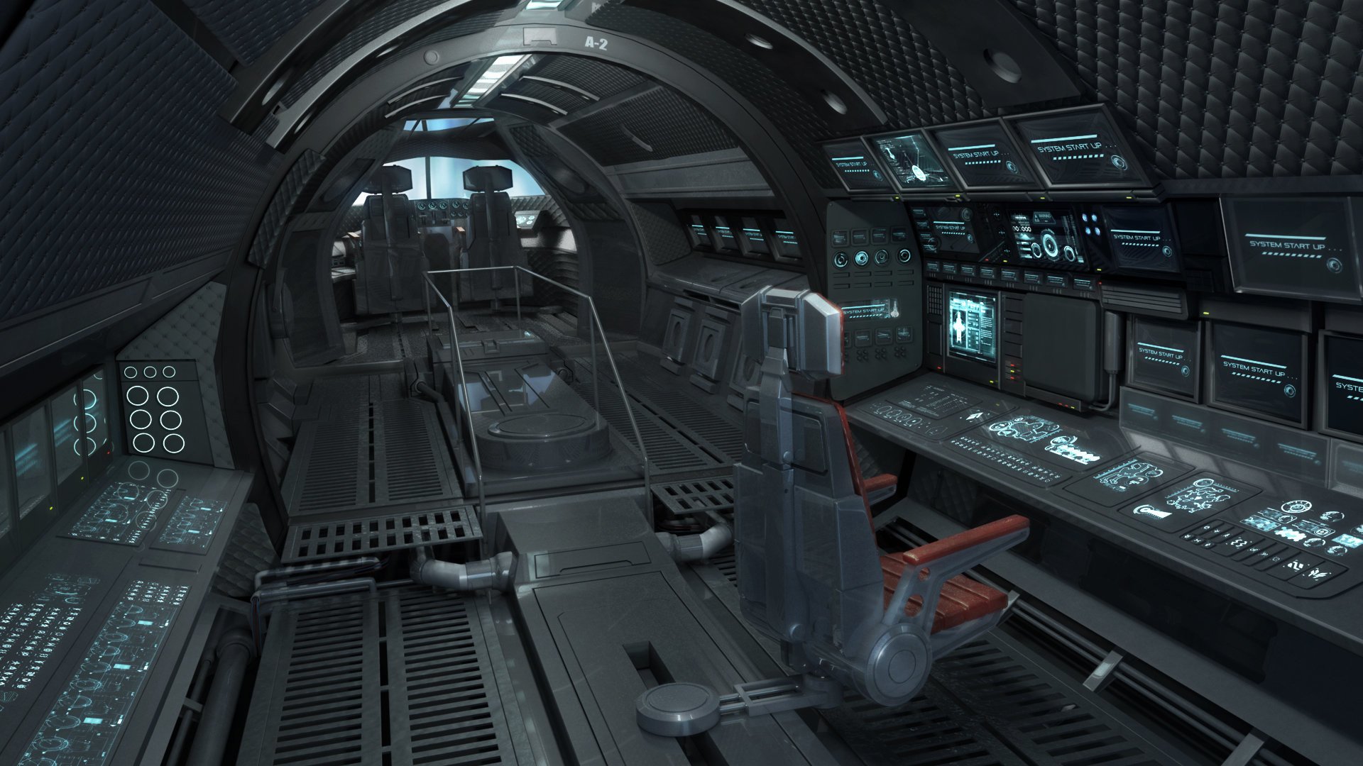 image Of Futuristic Spaceship Cockpit Interior