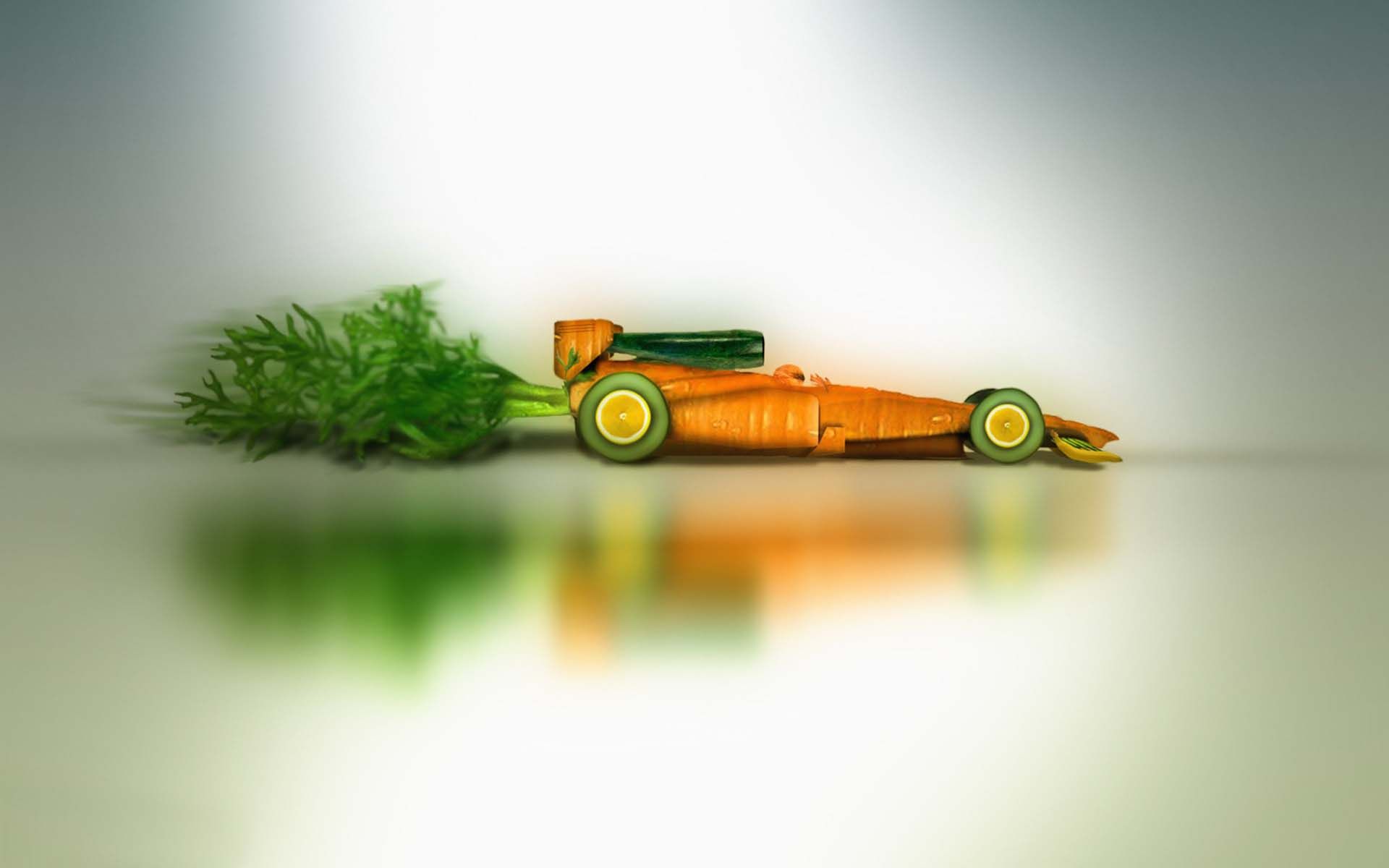 Carrot Car. HD 3D and Abstract Wallpaper for Mobile and Desktop