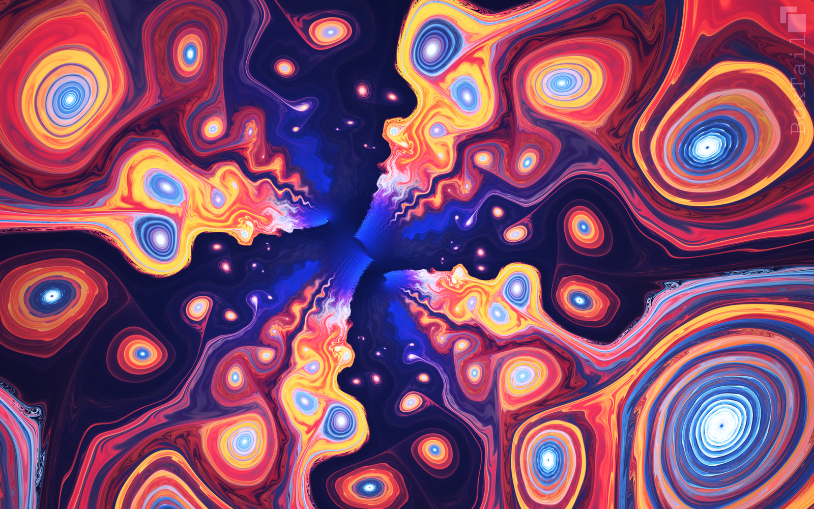 colorful, illustration, abstract, spiral, symmetry, fractal, pattern, circle, psychedelic, ART, color, shape, design, line, computer wallpaper, modern art, fractal art, psychedelic art. Mocah HD Wallpaper
