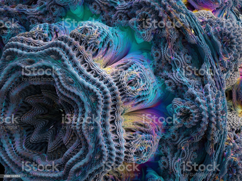 3D Render Abstract Fractal Background Microbiological Shapes Macro Nature Organic Pattern Holographic Quantum World Wallpaper Image Now