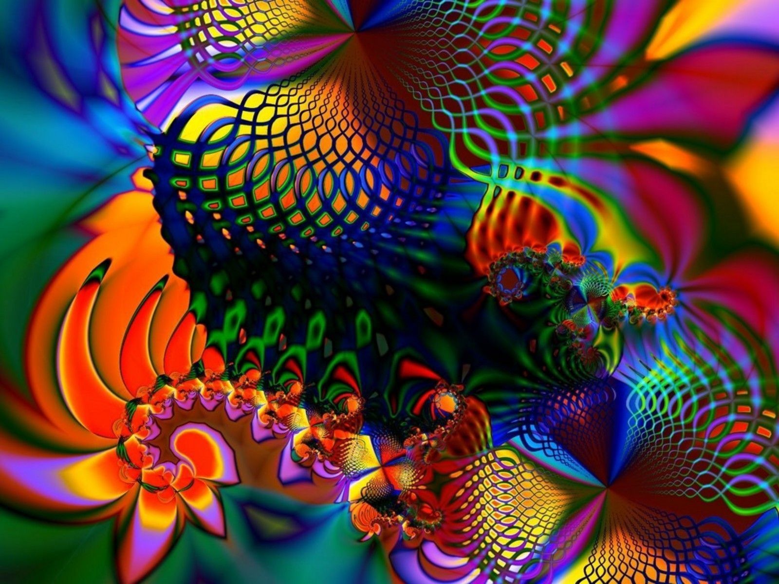 Colorful Fractal Wallpaper, HD Colorful Fractal Background on WallpaperBat