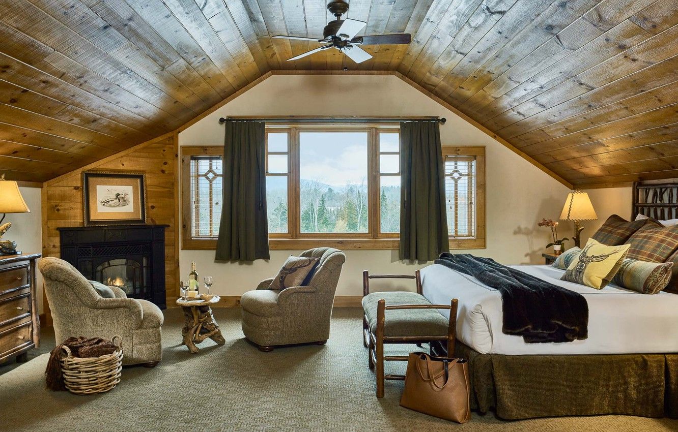 Cozy bohemian master bedroom interior with Grey Speckle removable wall