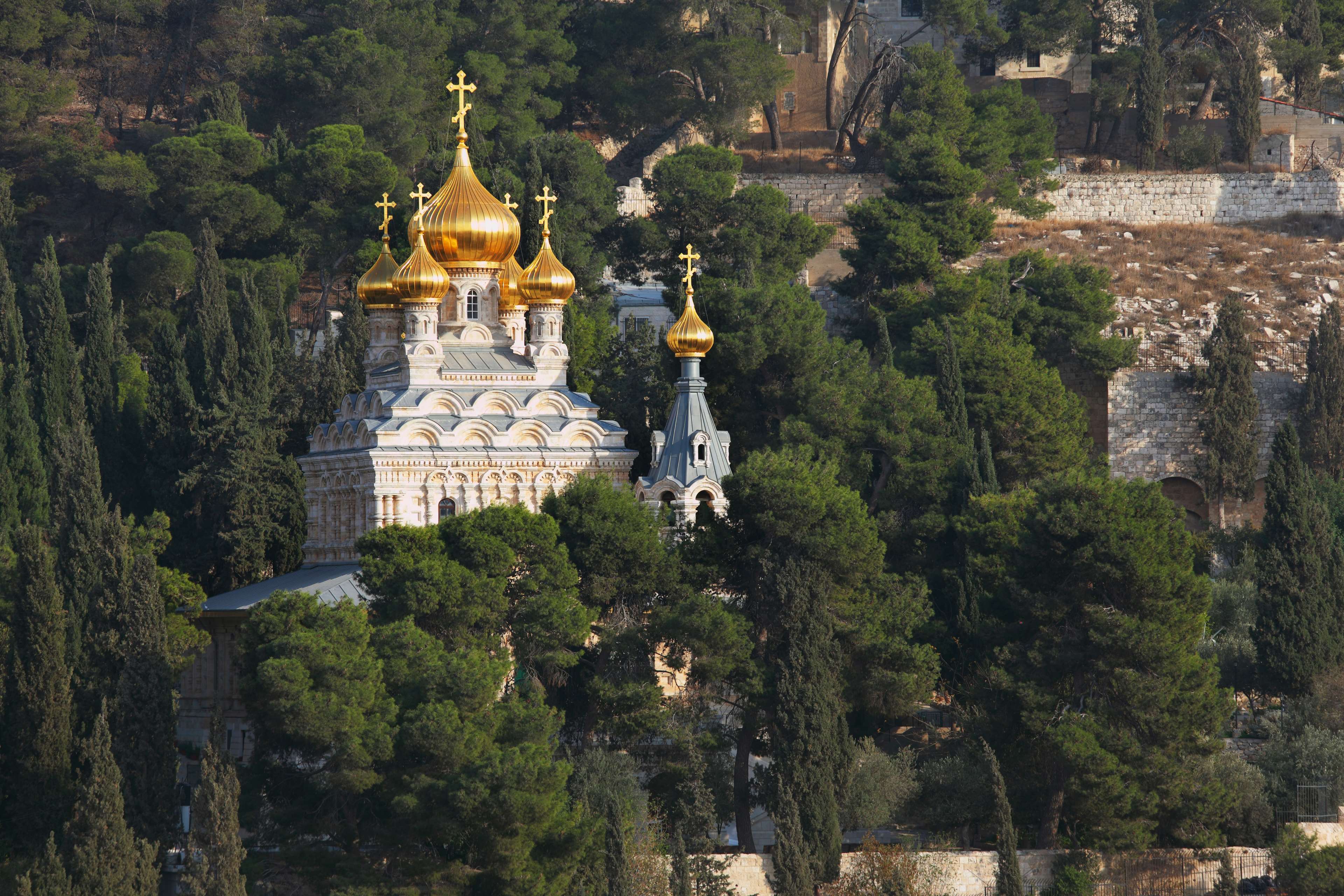 israel, jerusalem, mount of olives, russian orthodox church, the church of mary magdalene 4k wallpaper