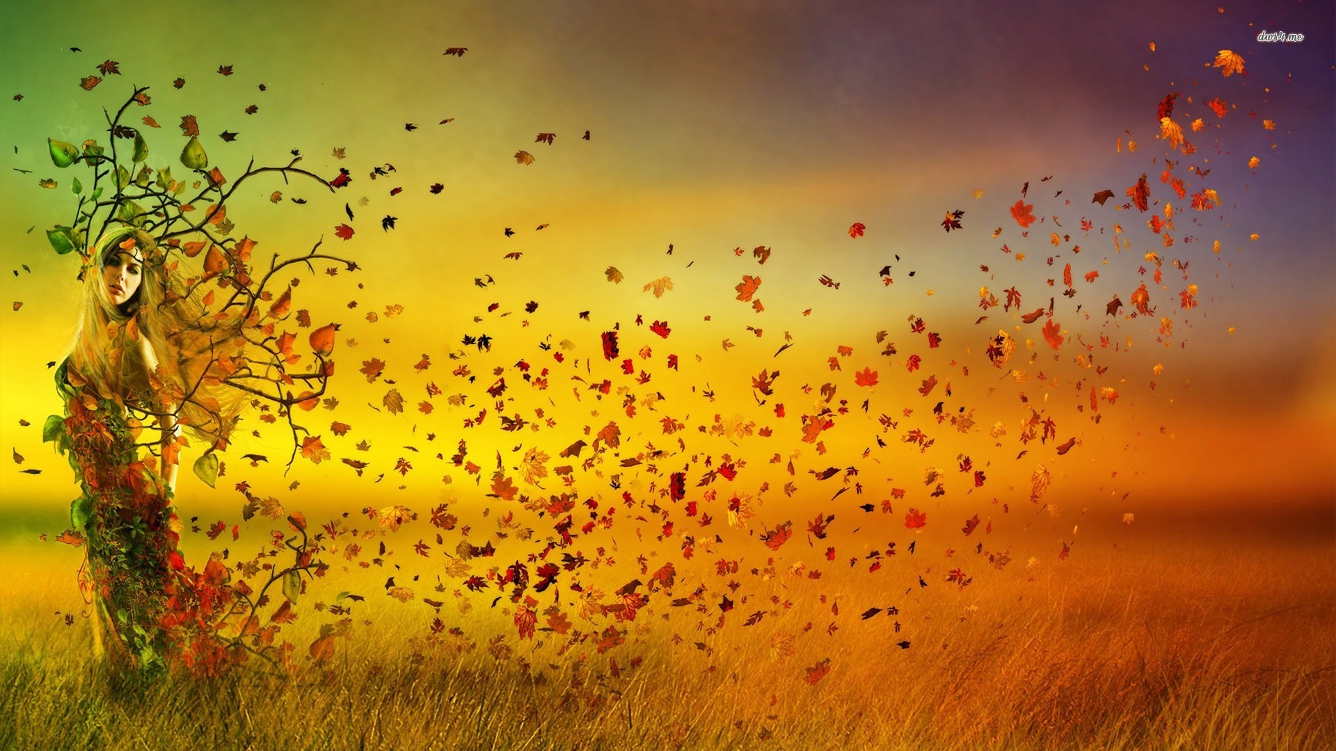 Fantasy Autumn wallpaperx1080