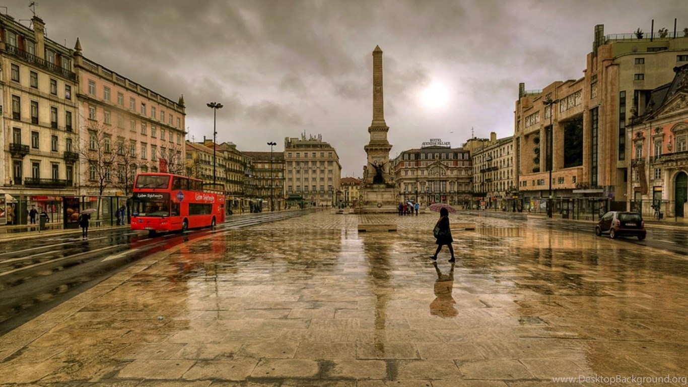 Rainy City Wallpaper HD Bing Image Desktop Background