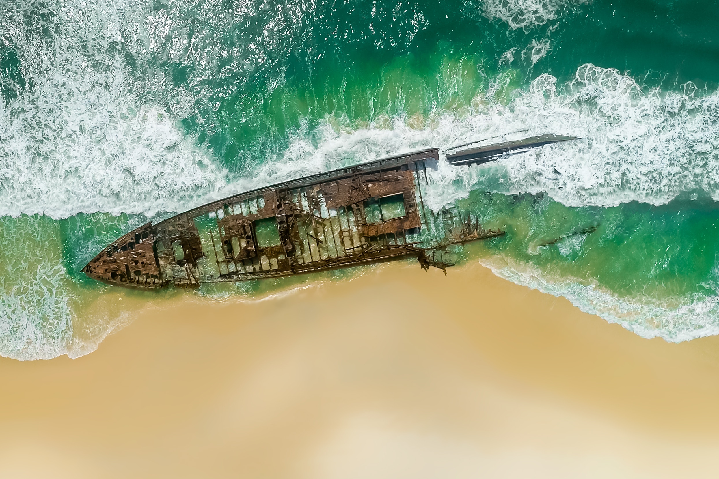 Maheno Shipwreck Wallpaper (Fraser Island, Australia) For Tech