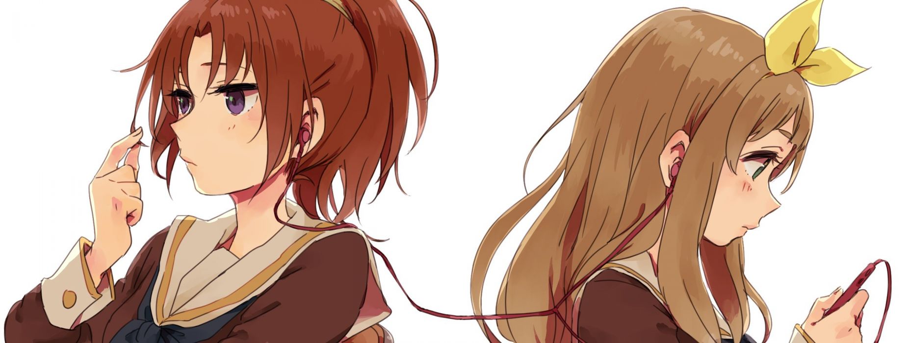 Hibike! euphonium monsieur nakagawa natsuki yoshikawa yuuko wallpaperx1000