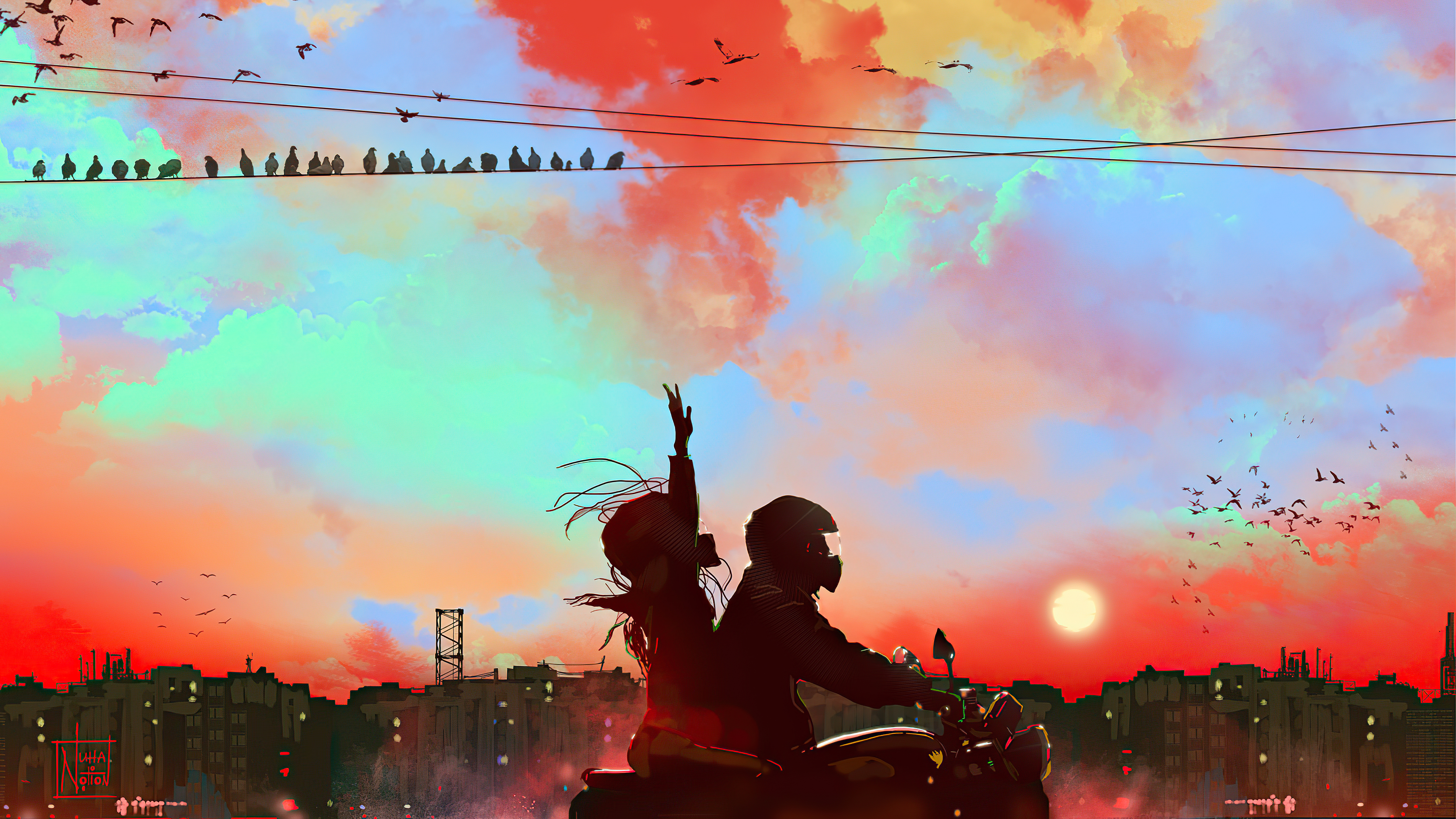 Lover Bike Ride Evening 5k, HD Love, 4k Wallpaper, Image, Background, Photo and Picture