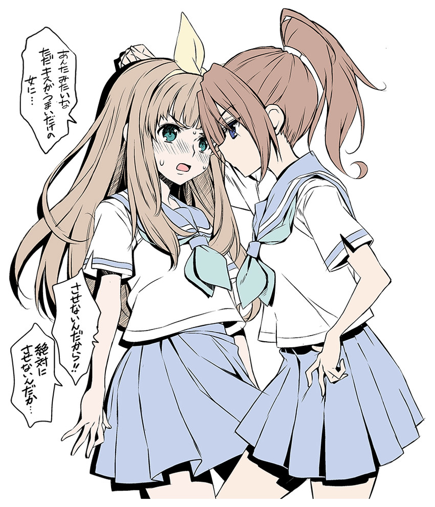 nakagawa natsuki and yoshikawa yuuko (hibike! euphonium) drawn