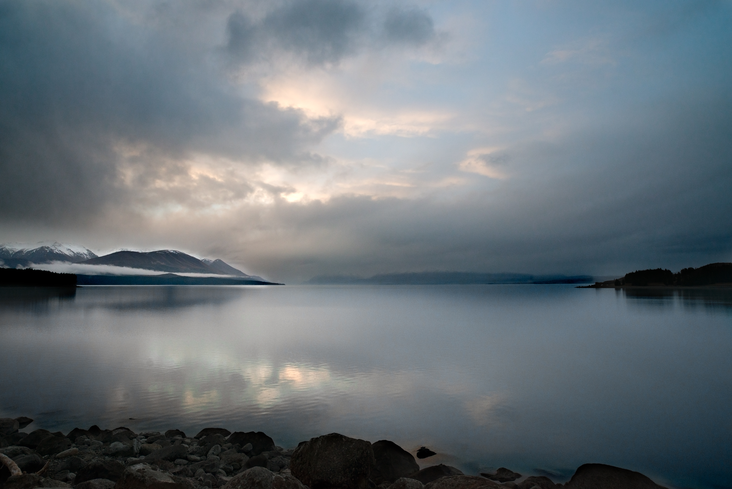 Wallpaper, blue, newzealand, lake, mountains, reflection, water, clouds, landscape, evening, Nikon, Quiet, Serenity, laketekapo, waters, serene, mountainlake, d800, endoftheday, eveningmood, mckenziecountry, quietmood, serenemood, nikond800 2400x1602