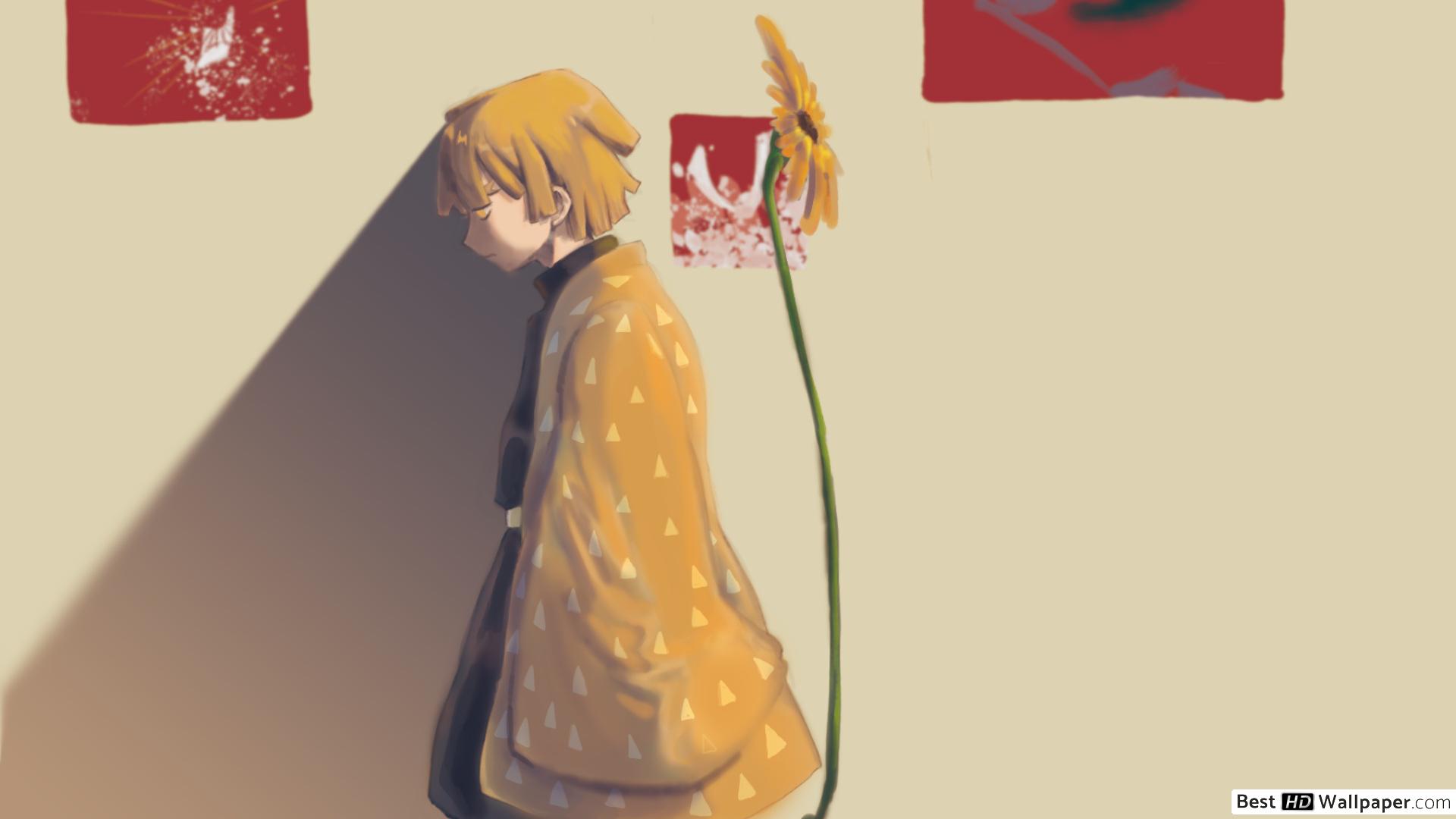 Zenitsu Agatsuma Slayer, Kimetsu No Yaiba HD wallpaper download