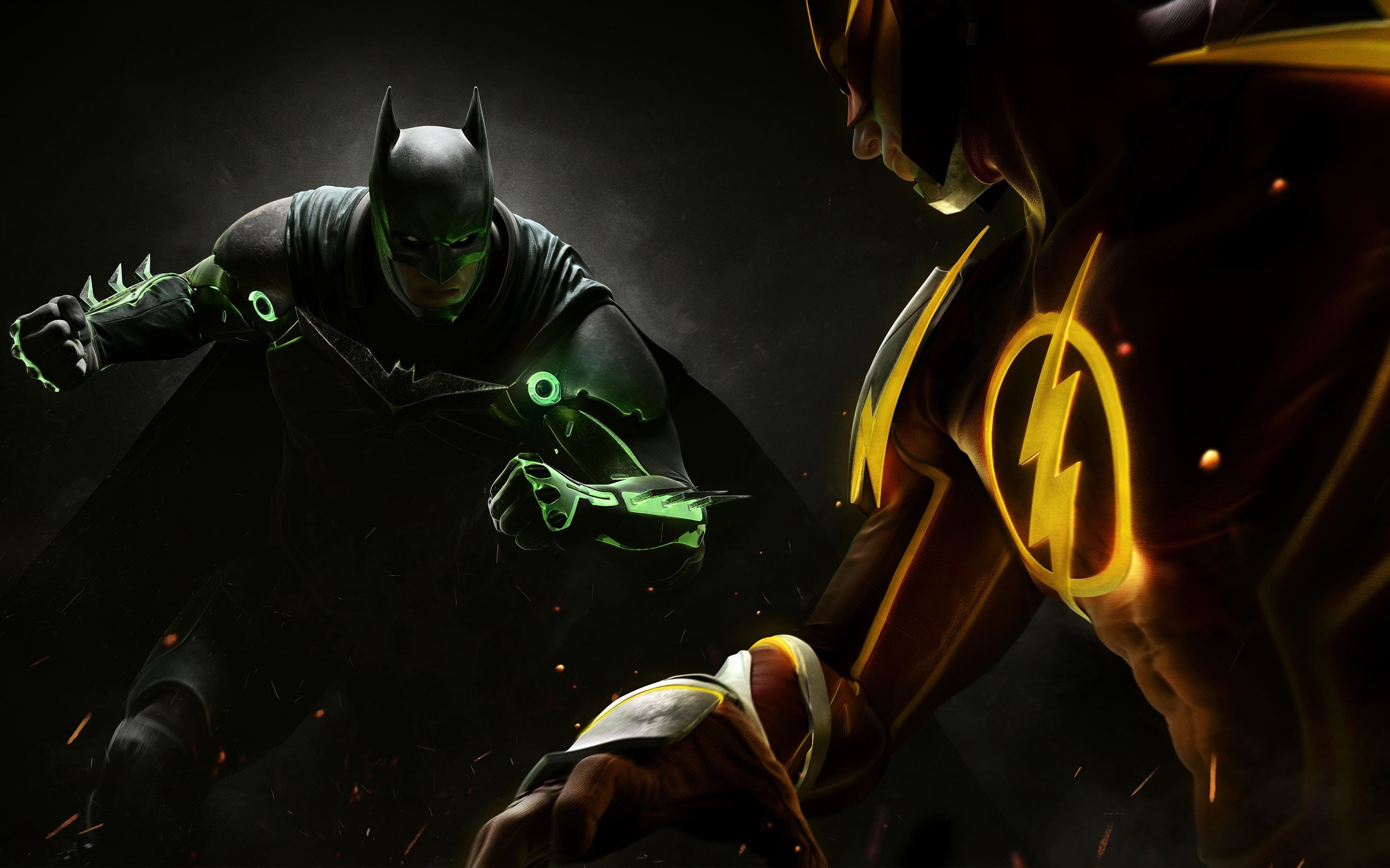 Wallpaper, video games, Batman, DC Comics, Injustice The Flash, darkness, screenshot, computer wallpaper, pc game 2880x1800