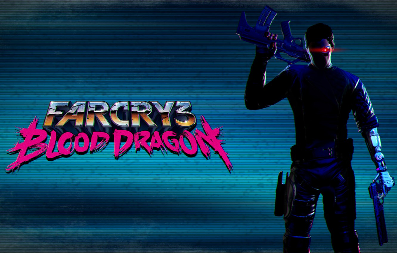 Wallpaper eyes, gun, machine, far cry 3 blood dragon, cyber hand image for desktop, section игры