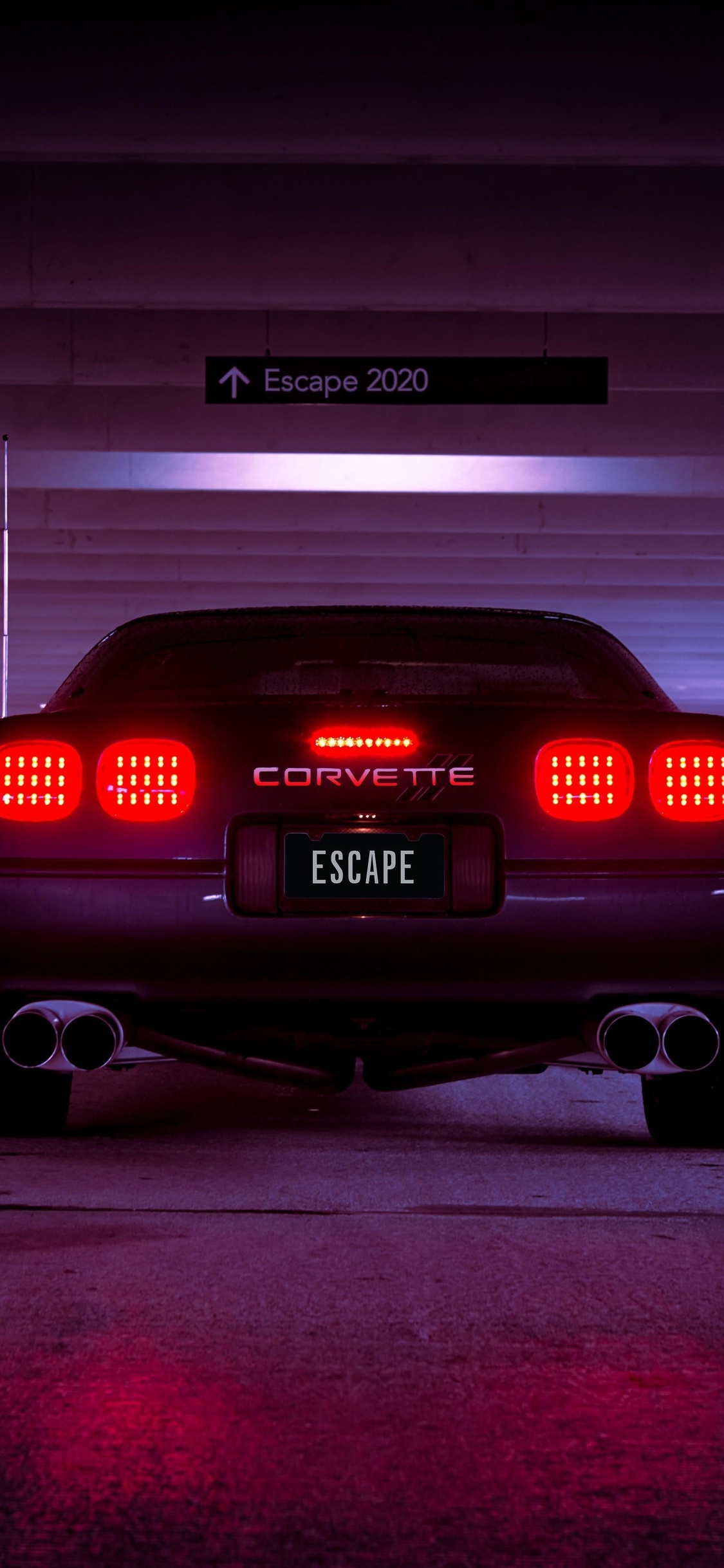 Corevette C4 Escape 2020 Retrowave iPhone XS, iPhone iPhone X HD 4k Wallpaper, Image, Background, Photo and Picture
