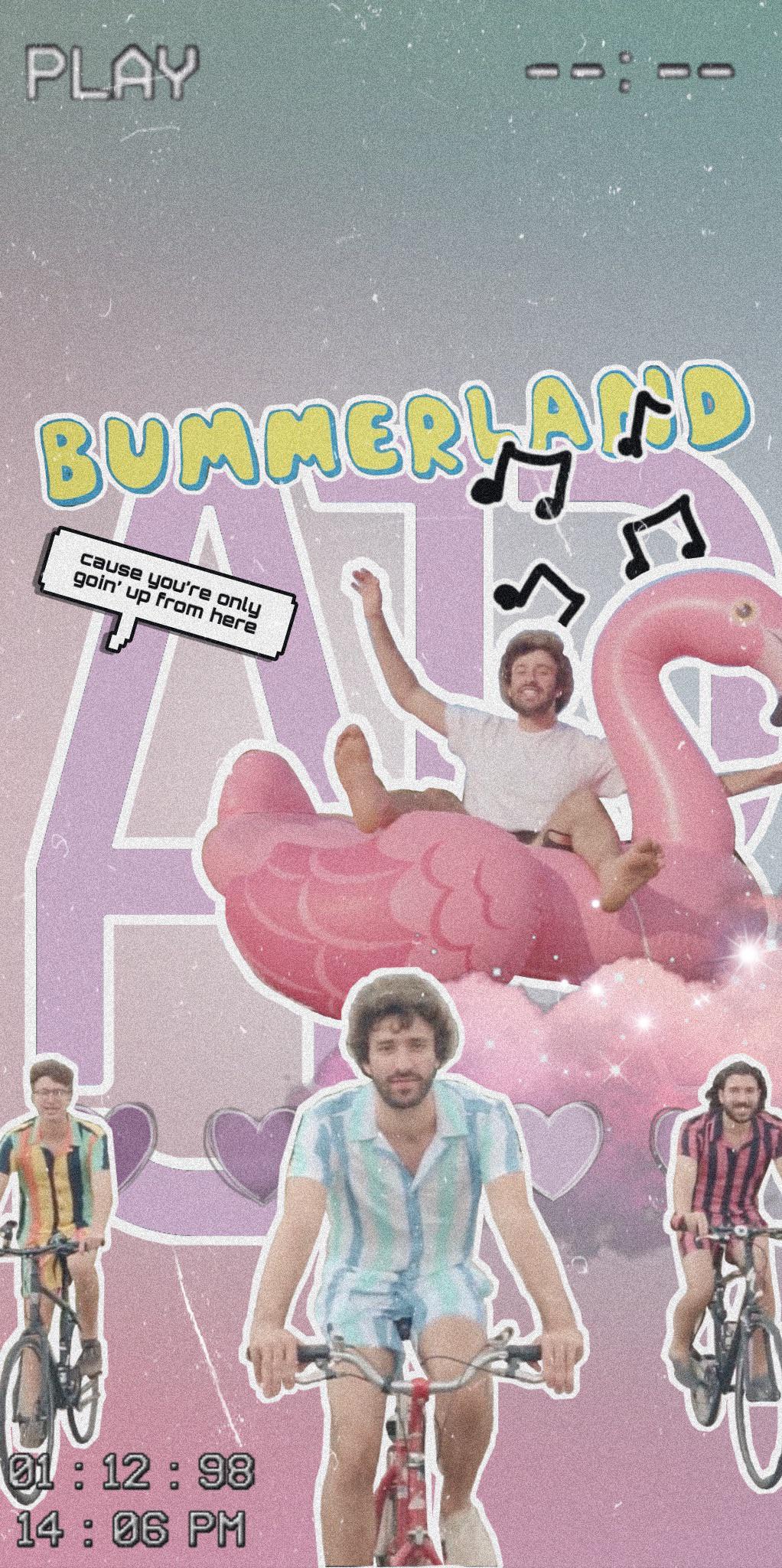 i made bummerland into an aesthetic phone wallpaper (or tried to at least): AJR