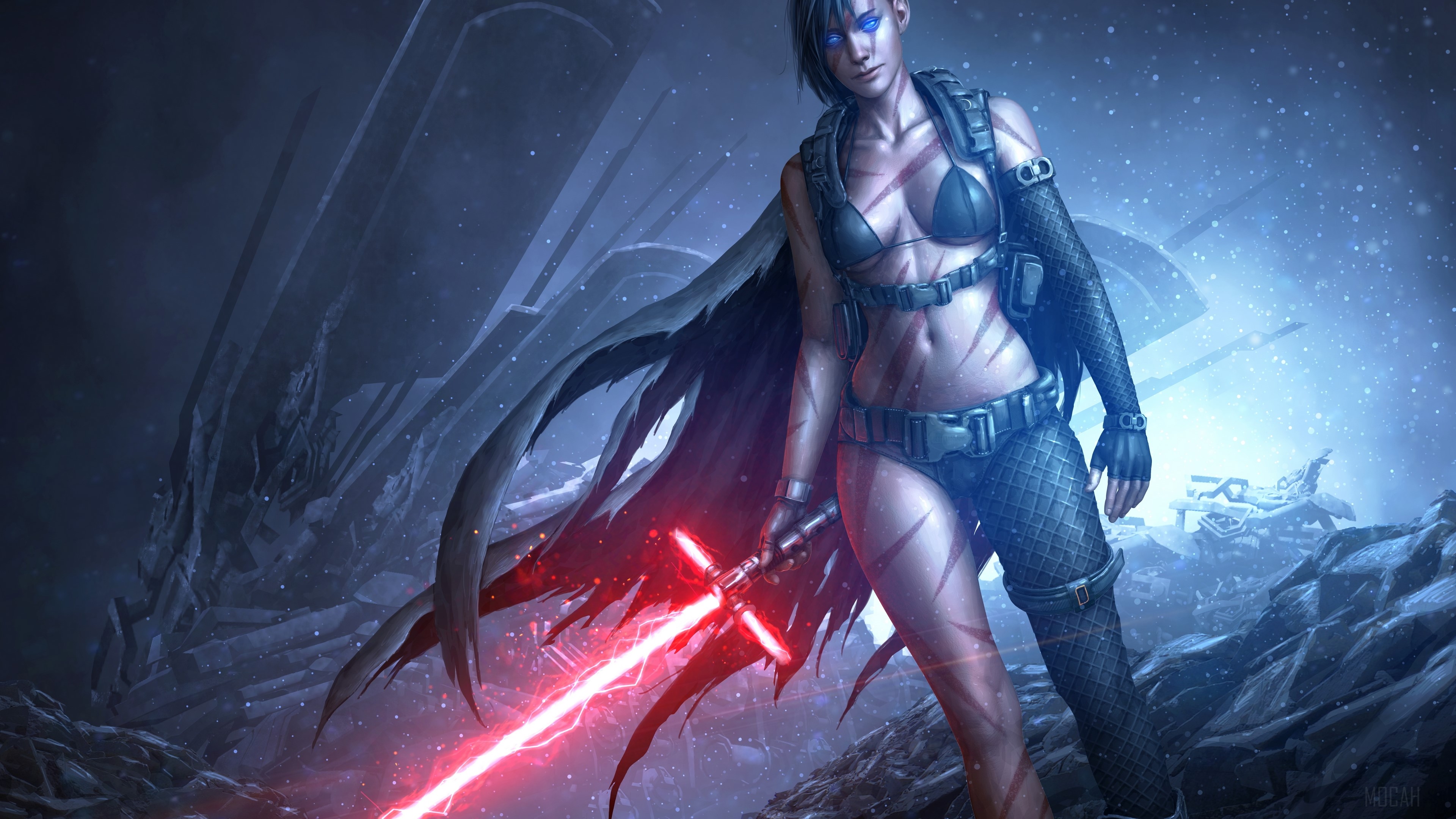 Lightsaber, Sith, Star Wars, Woman Warrior 4k wallpaper. Mocah HD Wallpaper