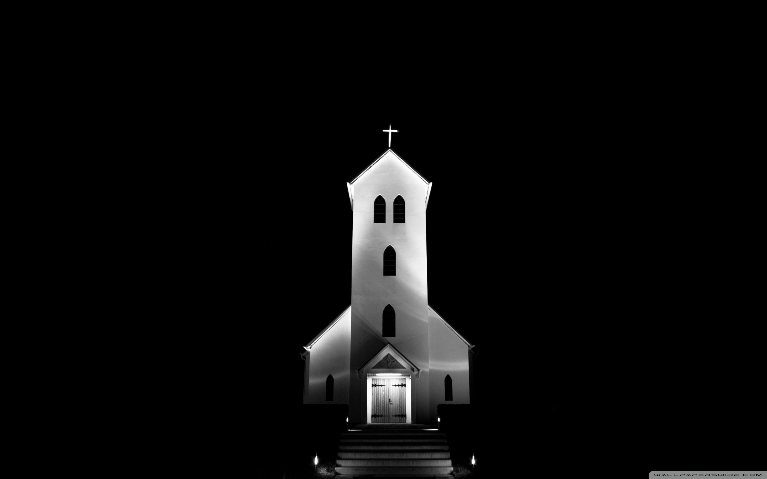 Church at Night, Iceland Ultra HD Desktop Background Wallpaper for 4K UHD TV, Tablet