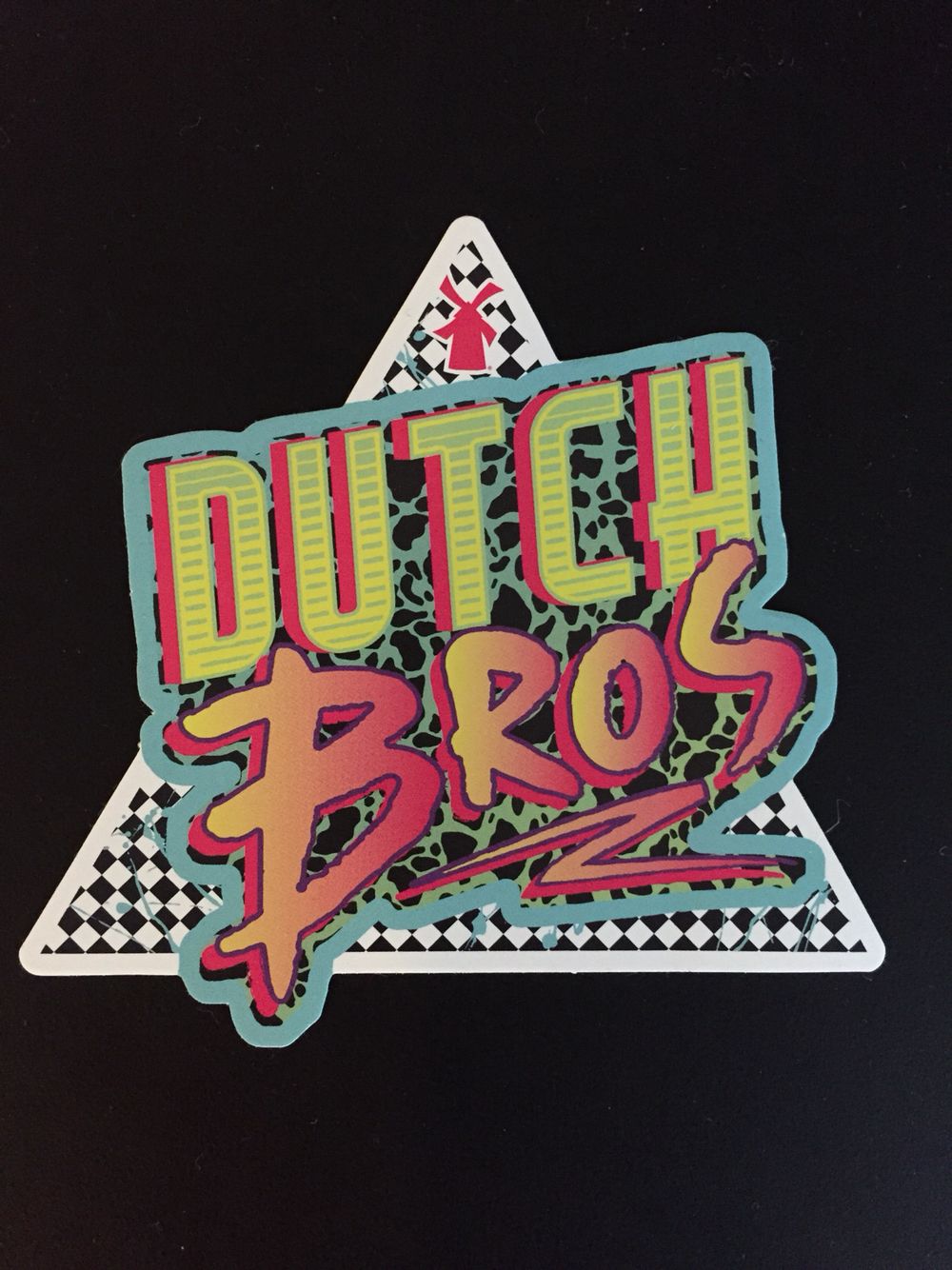 It's the summer of 2015 but the 80's are on our mind with our June sticker of the month! Pick one up at your local Dutch Bro. Dutch bros, Dutch bros