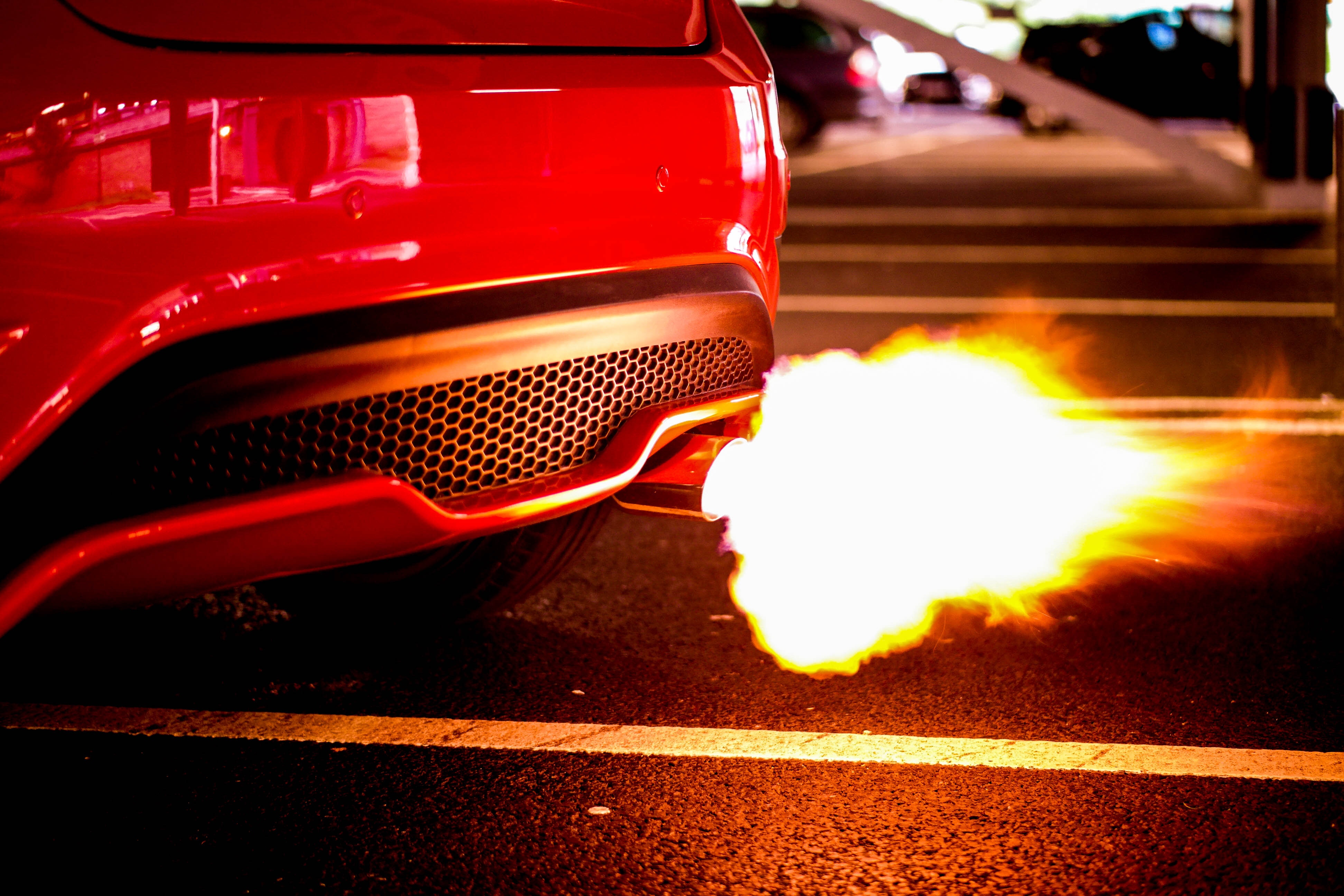 3888x2592 #speed, #sports car, #car, #engine, #car light, #car background, #ricer, #exhaust, #modified, #fast, #fire, #car wallpaper, #ignite, #wallpaper, #ford, #fiestum, #Free image, #car ignite, #flame, #backfire, #road HD Wallpaper