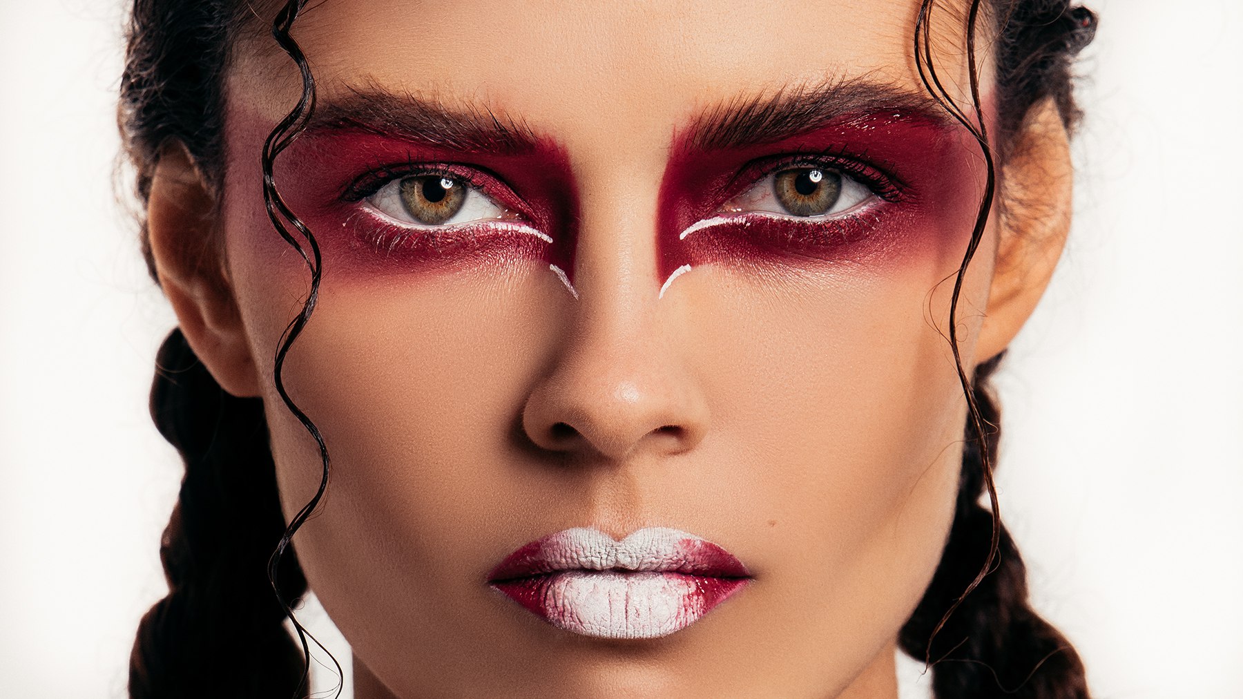 Wallpaper, women, makeup, face 1800x1012