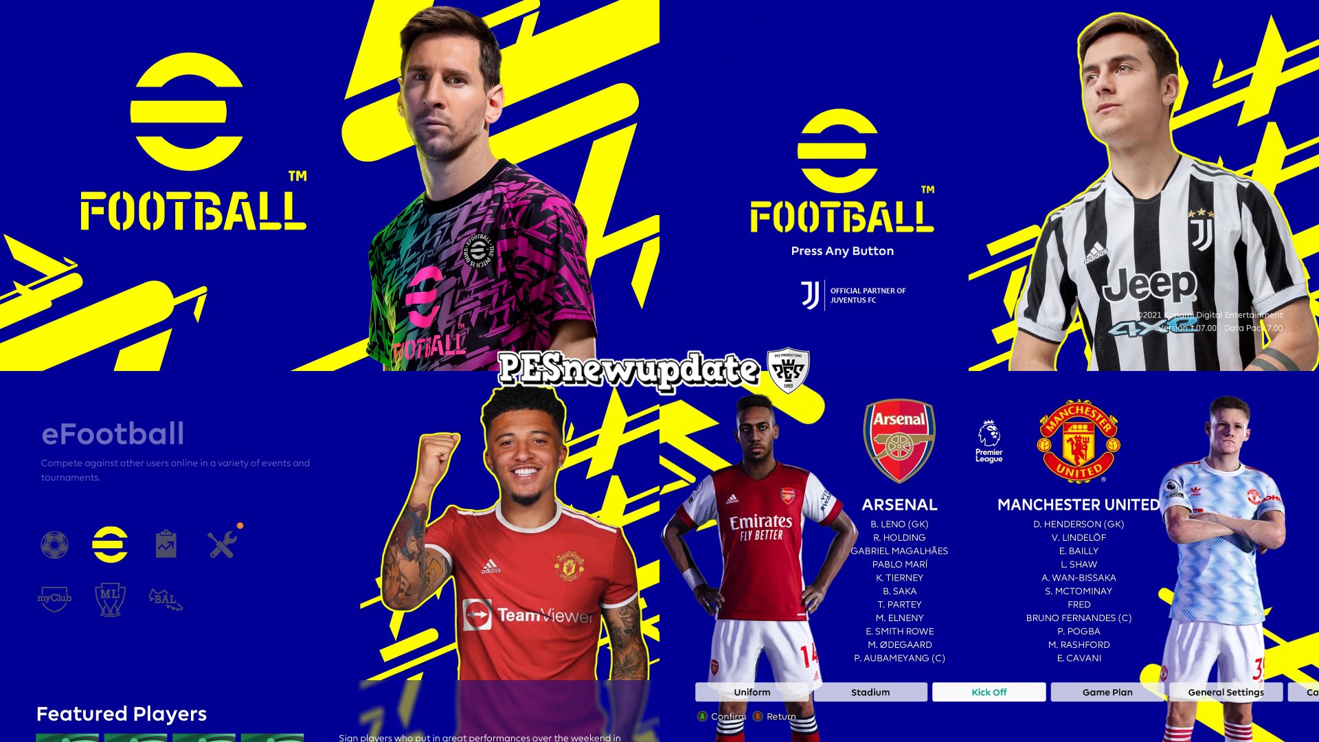 PES 2021 Menu Mod eFootball by PESNewupdate PESNewupdate.com. Free Download Latest Pro Evolution Soccer Patch & Updates