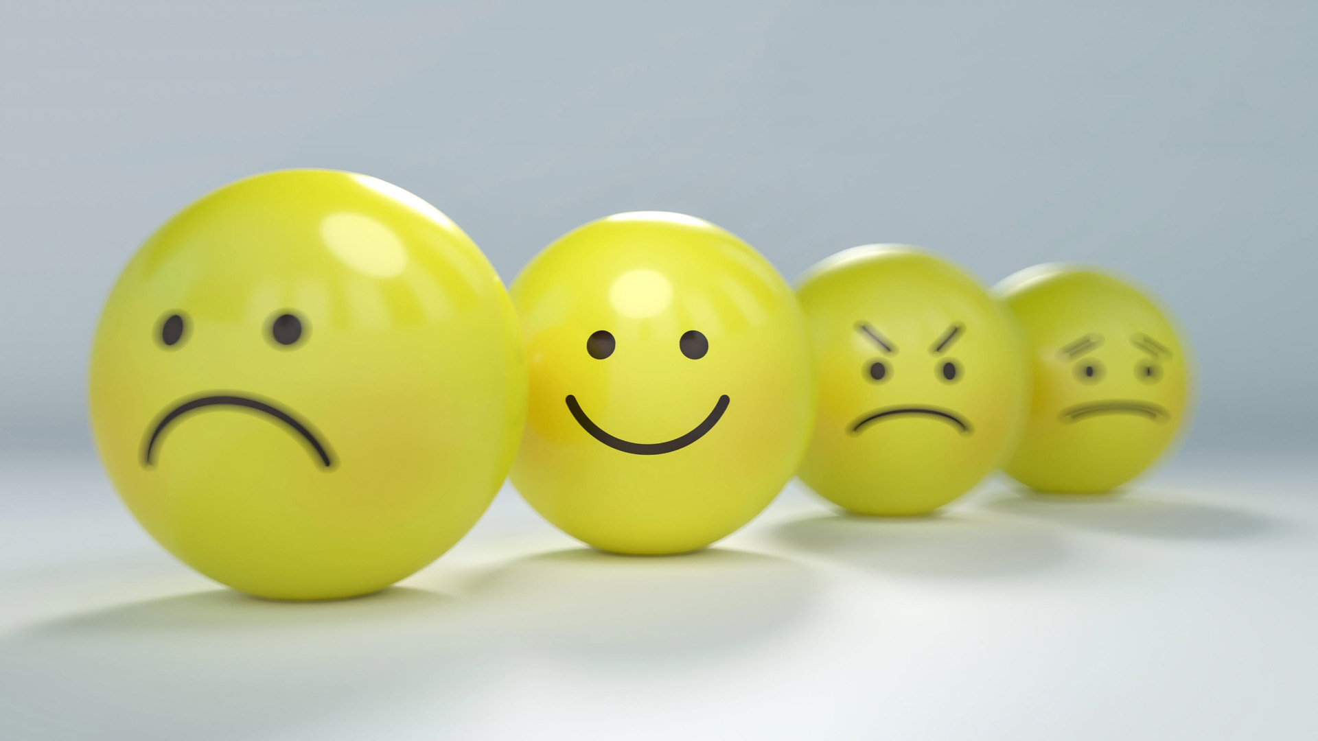 Sad Smiley Angry Emoji Balls HD Emoji Wallpaper