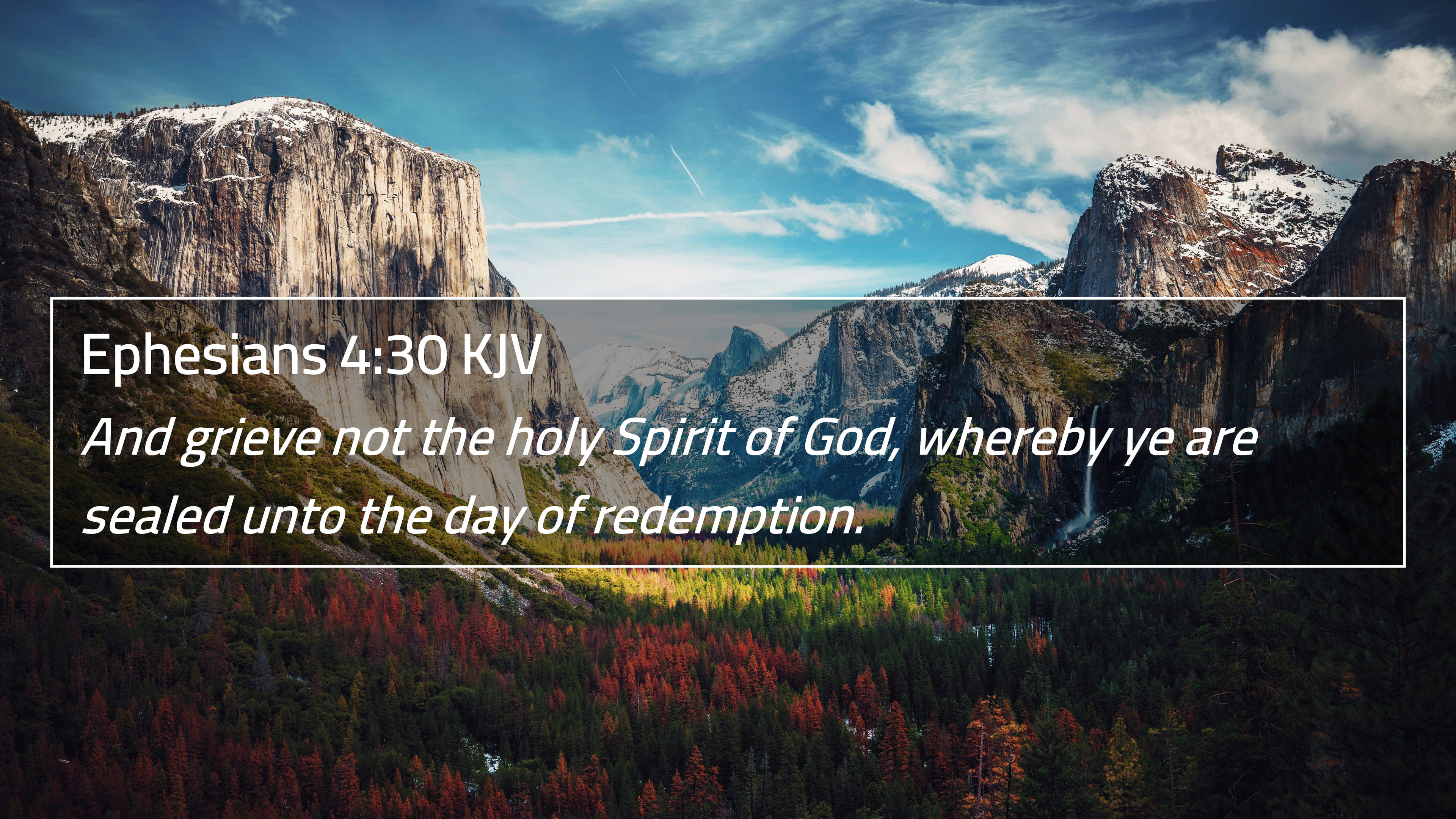Ephesians 4:30 KJV 4K Wallpaper grieve not the holy Spirit of God, whereby ye